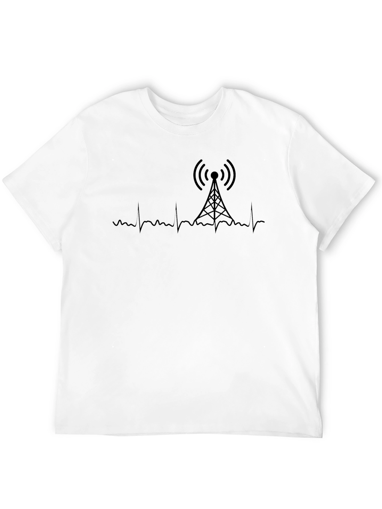 Antenna Tower Heartbeat T-Shirt - Stylish Graphic Tee