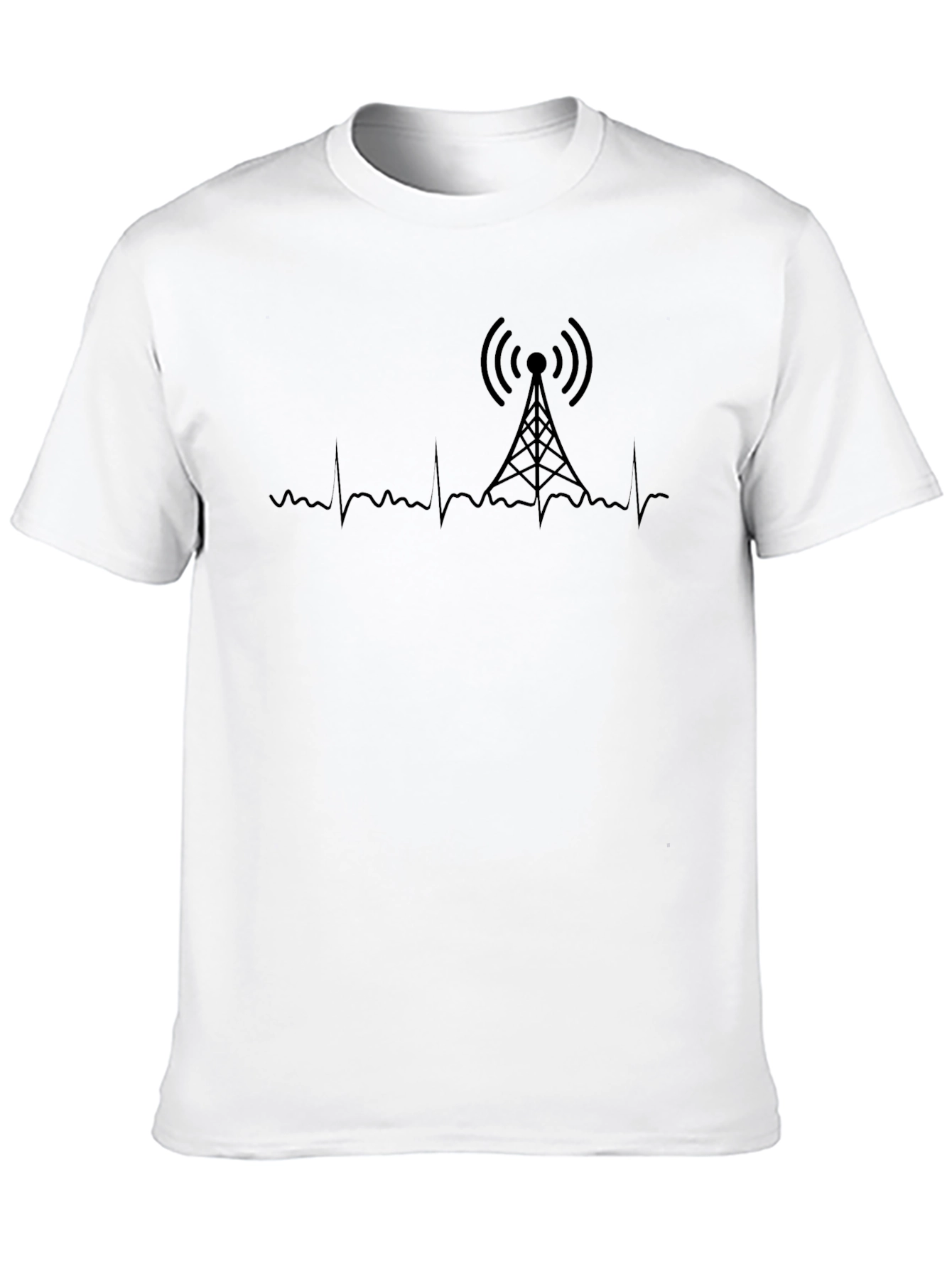 Antenna Tower Heartbeat T-Shirt - Stylish Graphic Tee