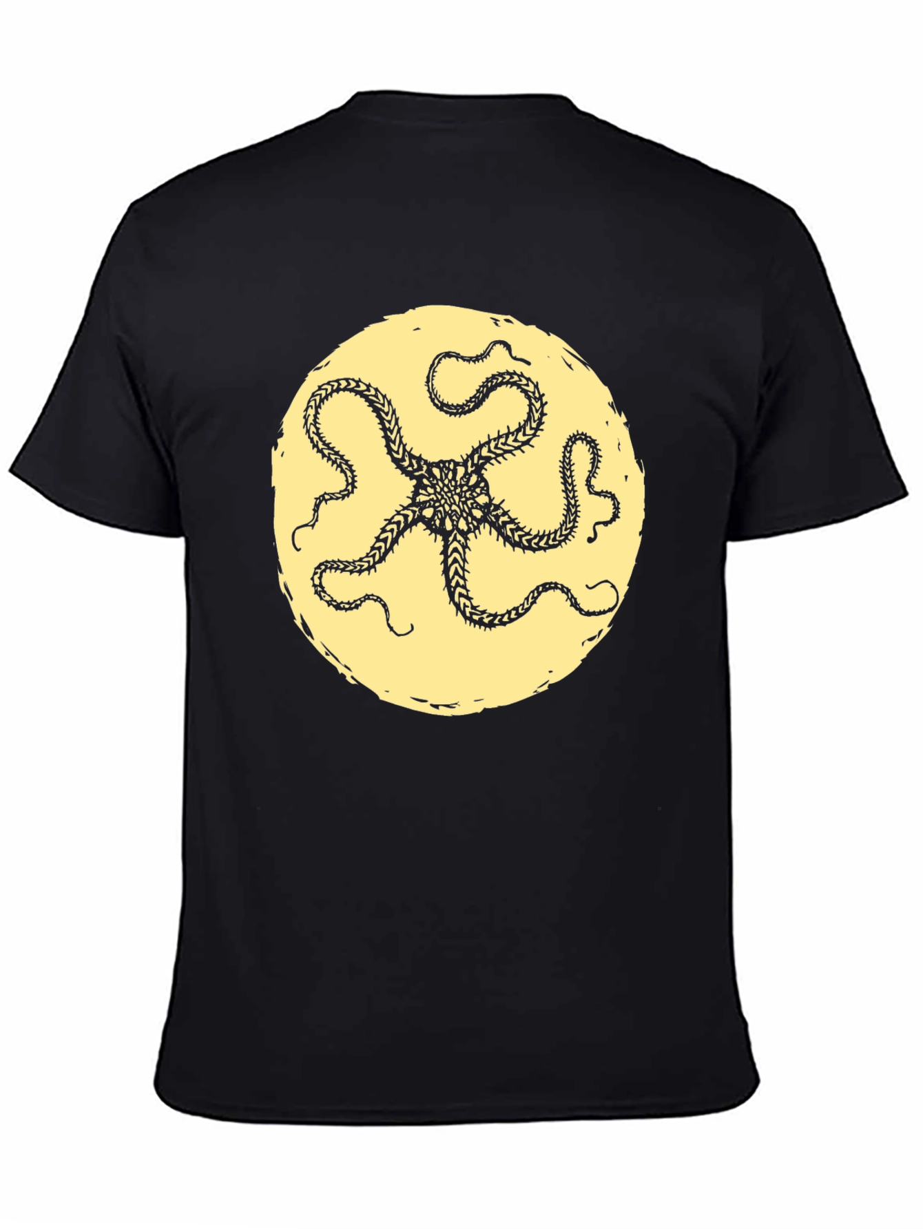 Black T-Shirt with Starfish Graphic
