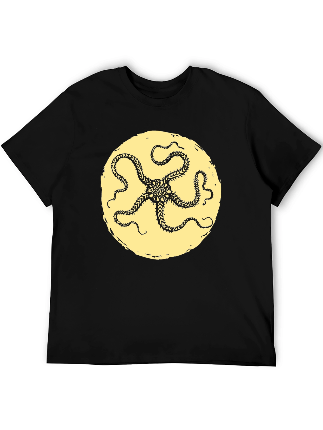 Black T-Shirt with Starfish Graphic
