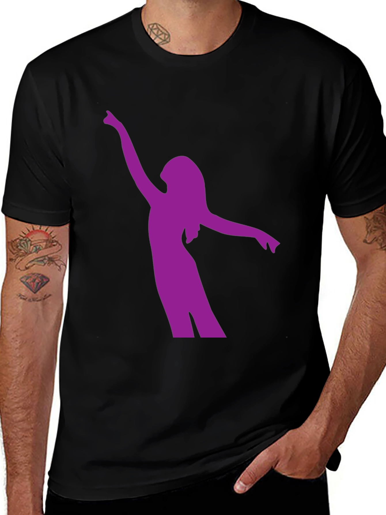 Silhouette Dancer Graphic Tee - Black