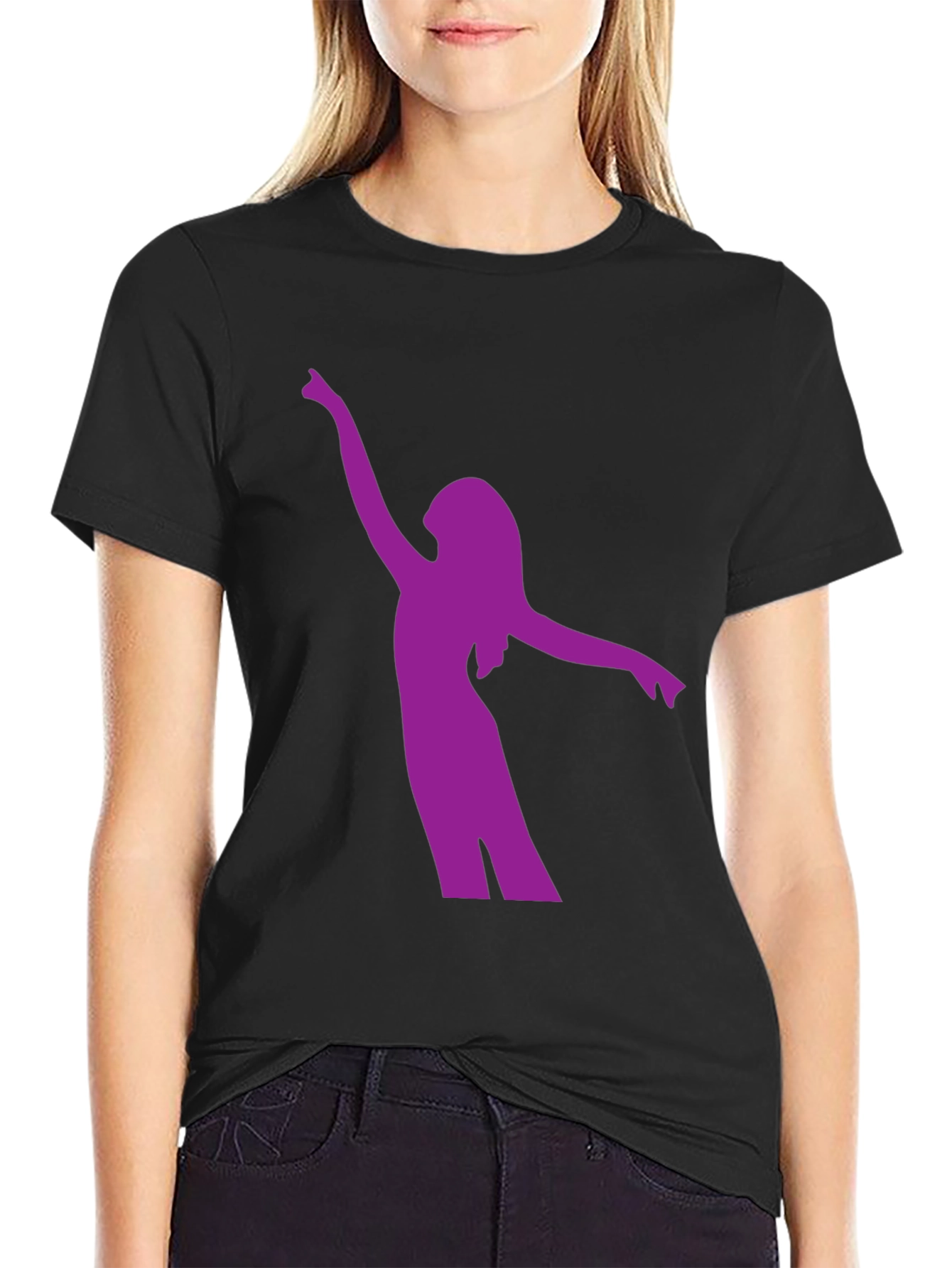 Silhouette Dancer Graphic Tee - Black