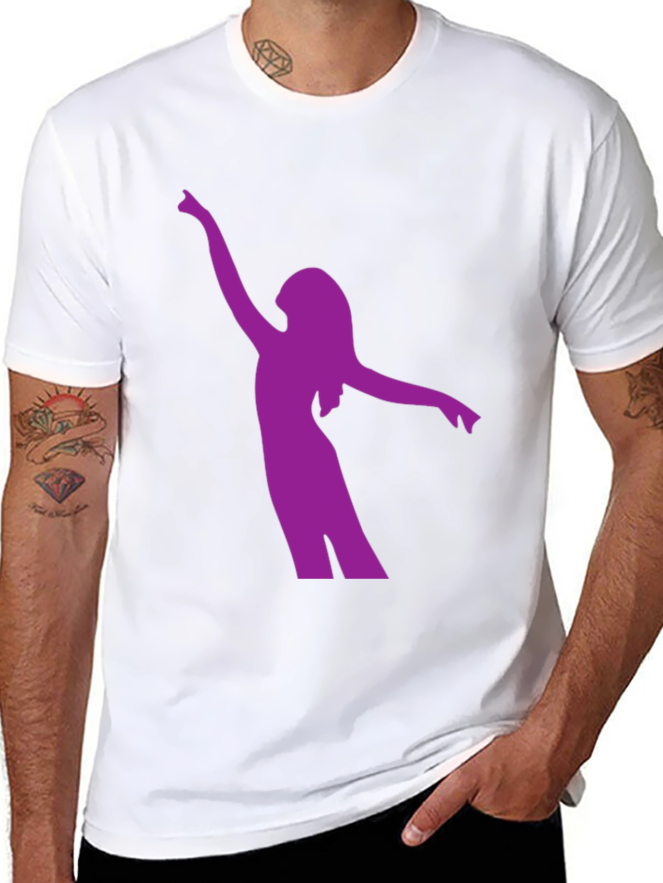 Silhouette Dancer Graphic Tee - Black