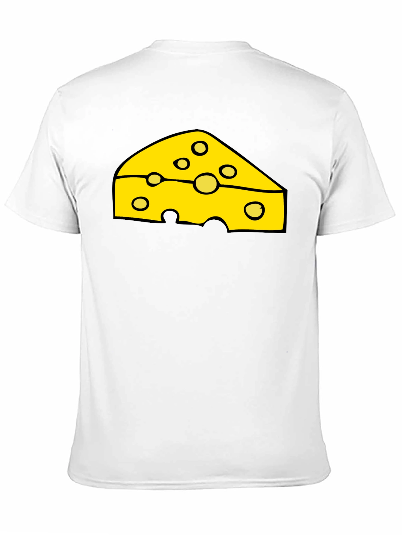 Cheese Slice Graphic Black T-Shirt