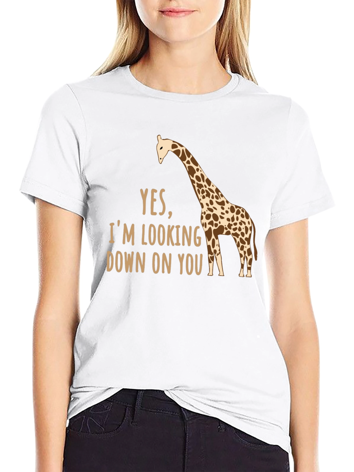 Funny Giraffe T-Shirt - Looking Down On You Tee