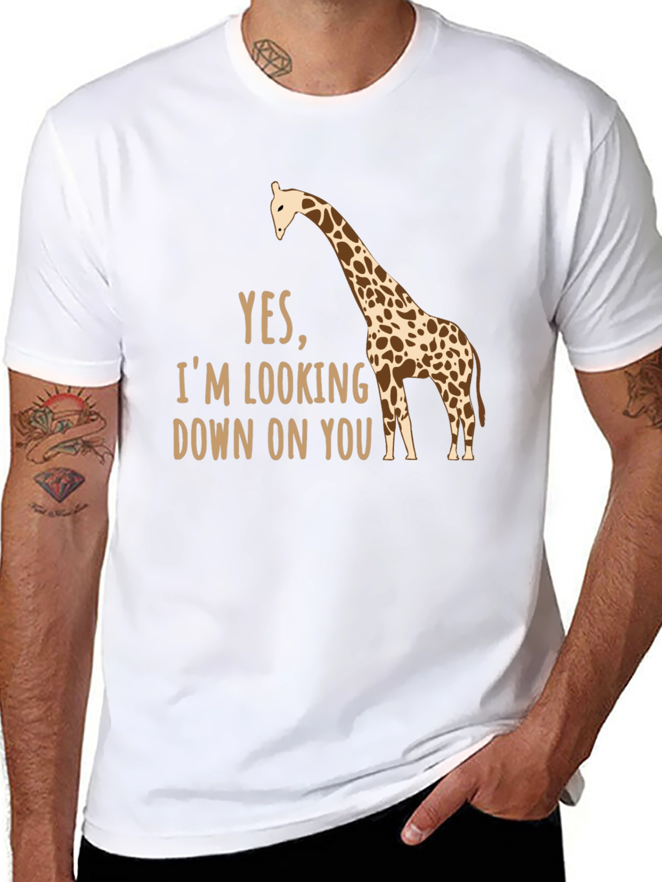 Funny Giraffe T-Shirt - Looking Down On You Tee