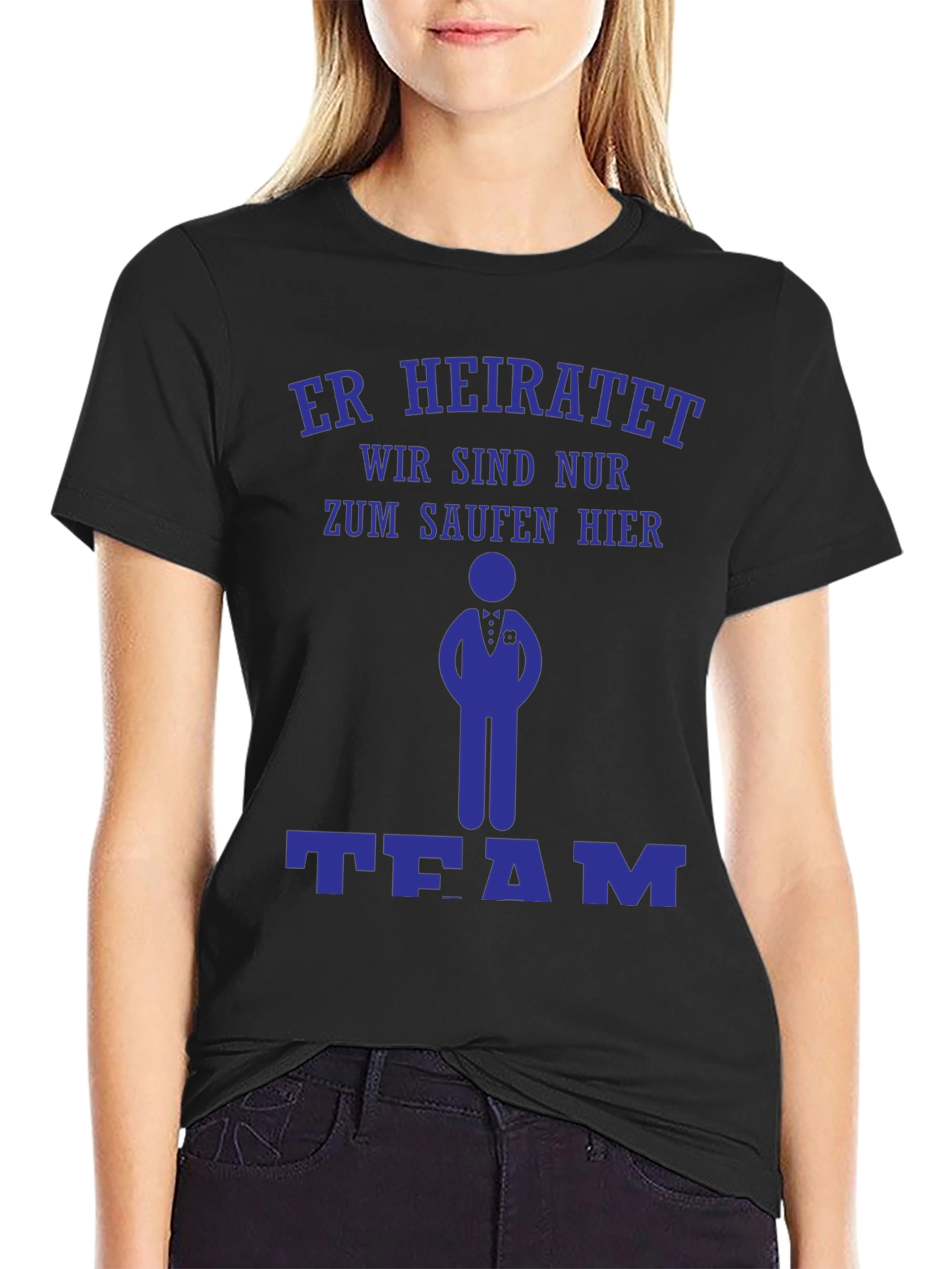 Humorous Er Heiratet Bachelor Party T-Shirt
