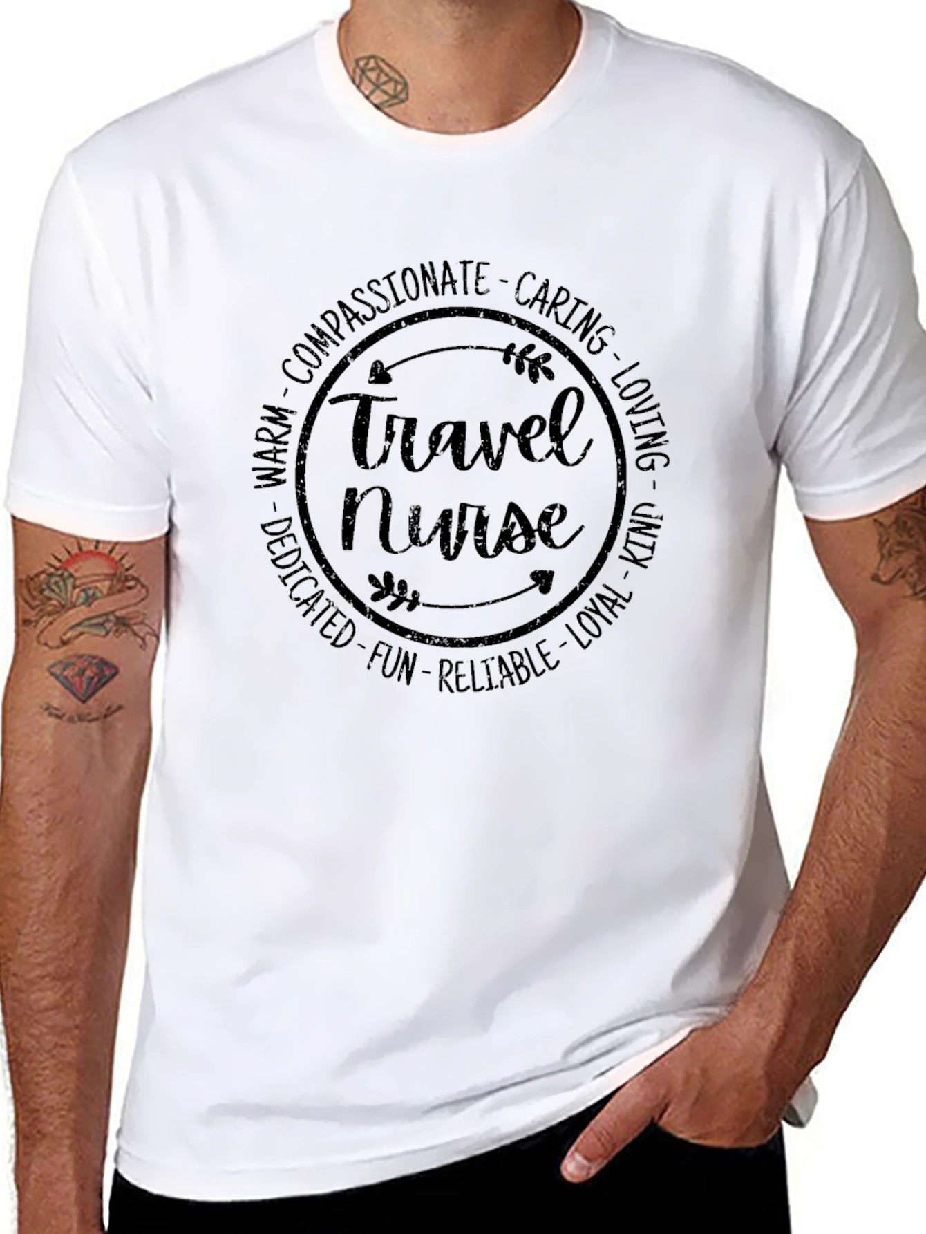 Travel Nurse Graphic T-Shirt - Compassionate Care