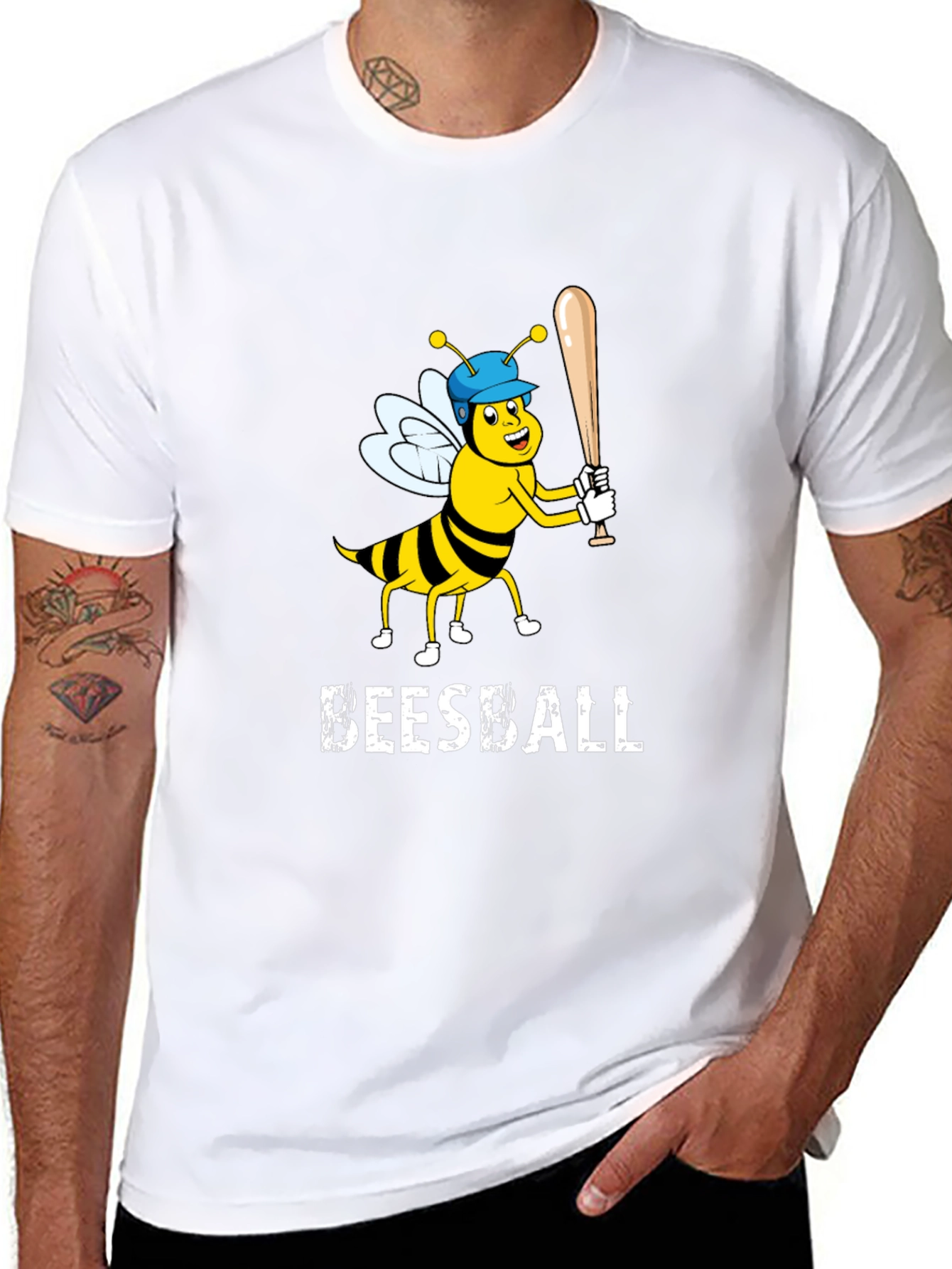 Beesball T-Shirt - Funny Baseball Bee Graphic Tee