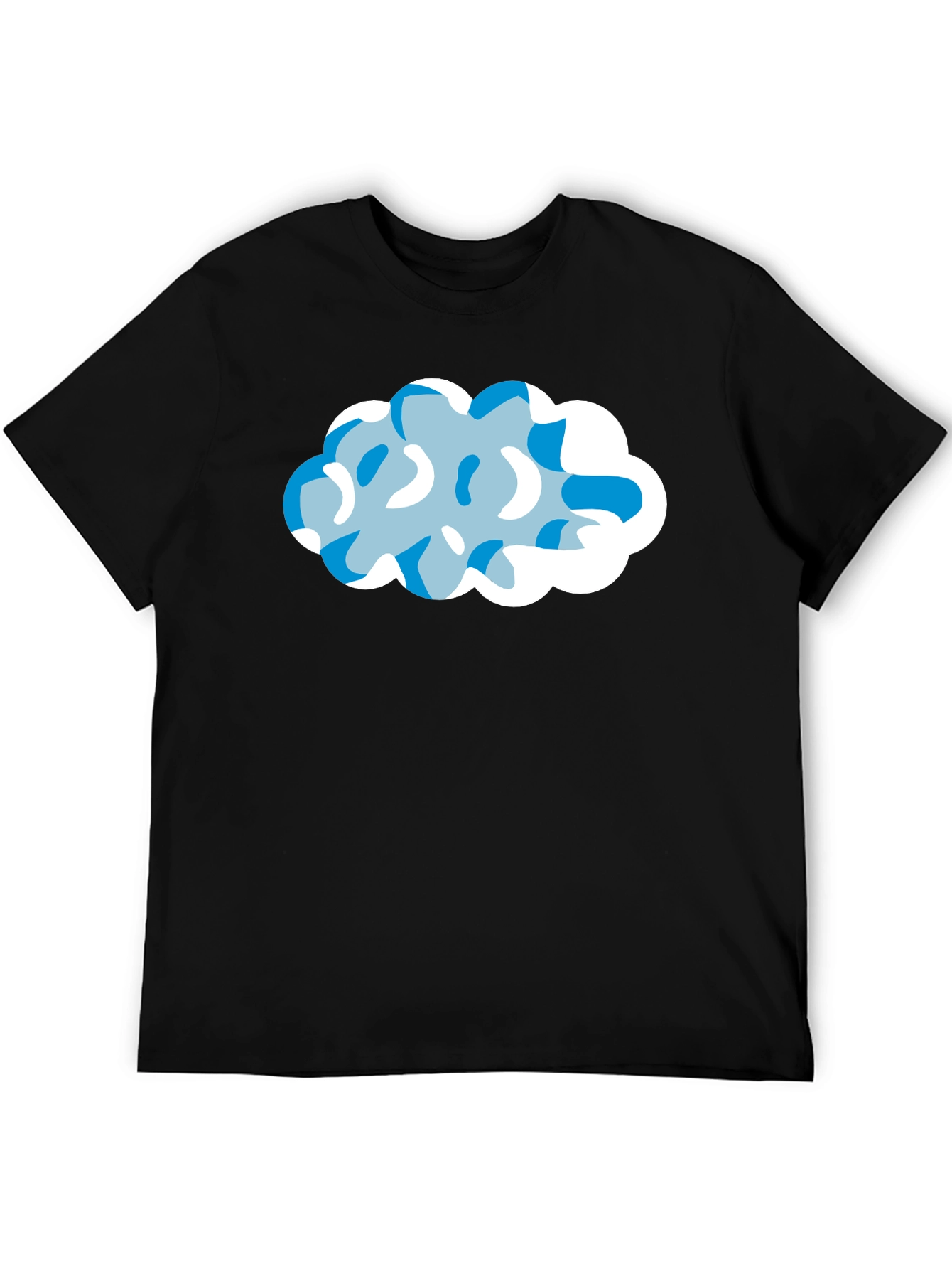 Cloud Design Black T-Shirt