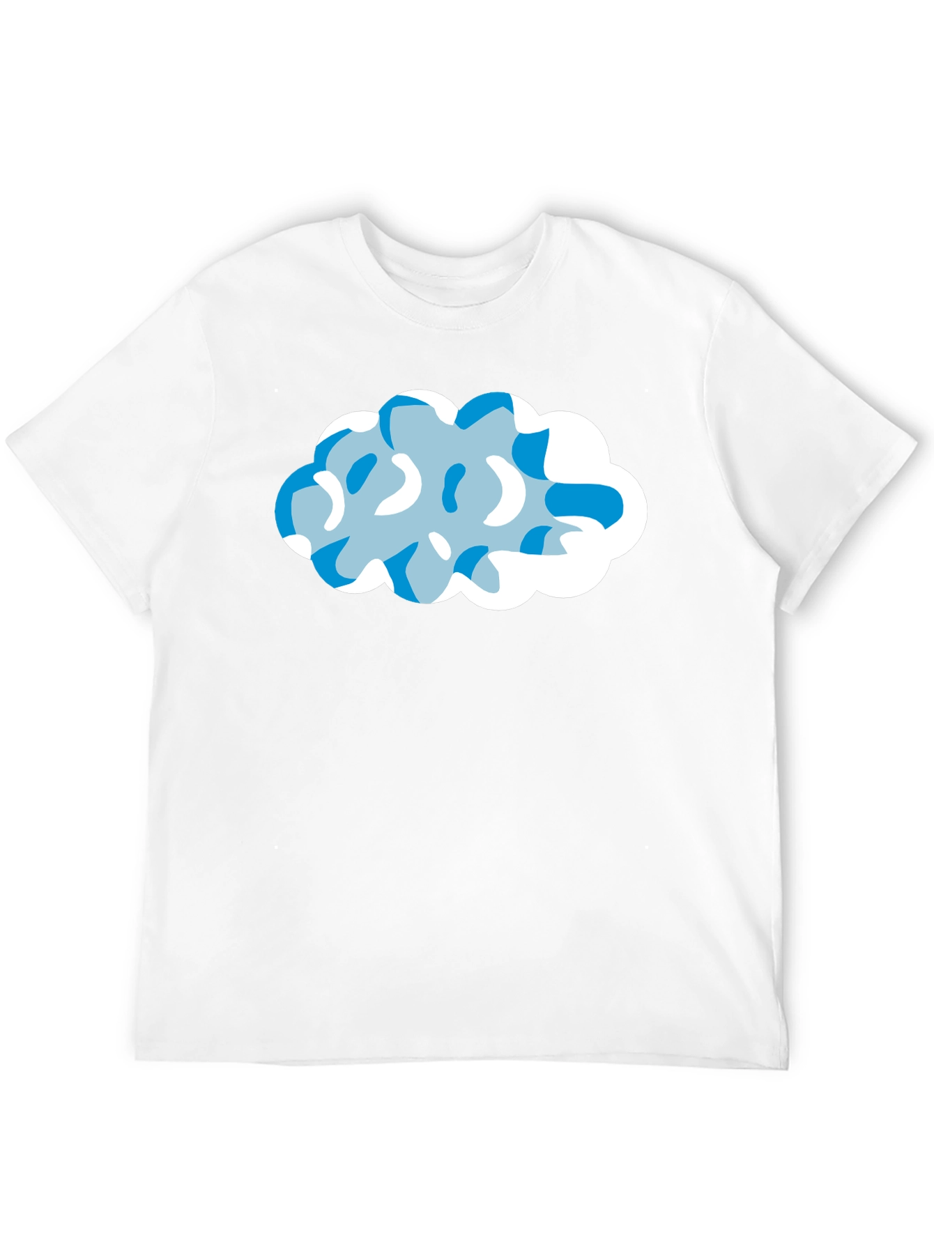 Cloud Design Black T-Shirt