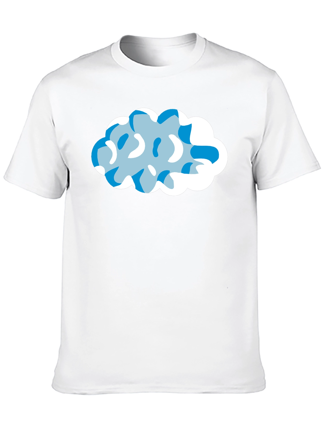 Cloud Design Black T-Shirt