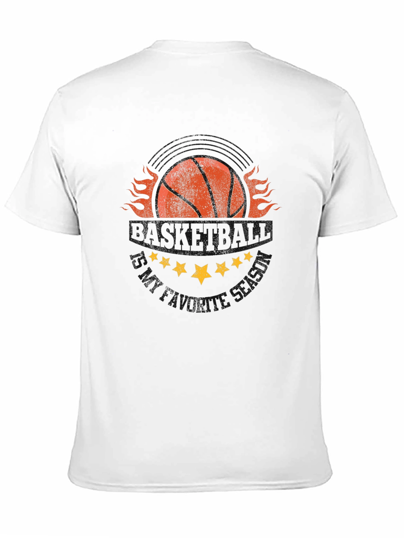 Fiery Basketball Graphic T-Shirt