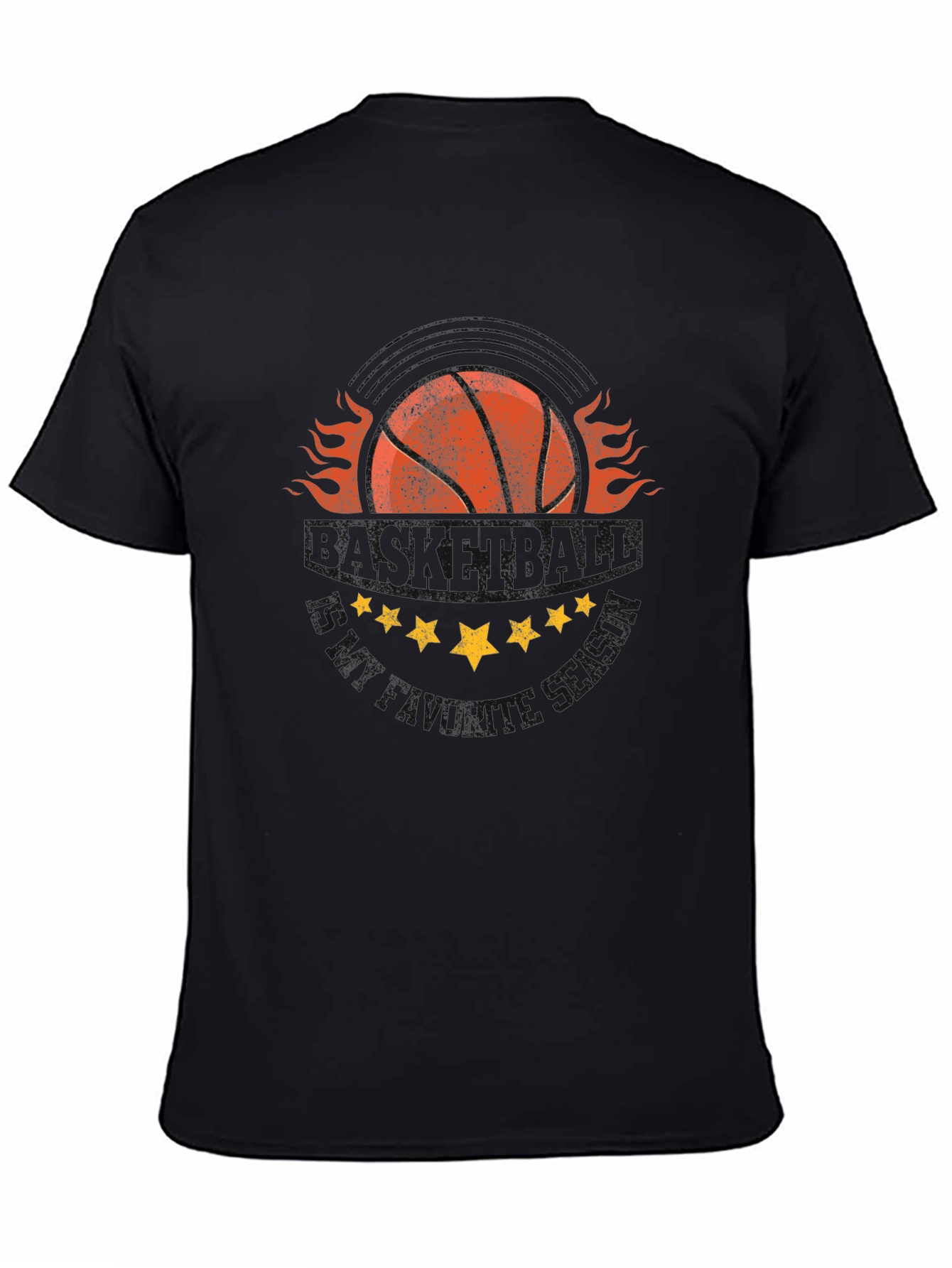 Fiery Basketball Graphic T-Shirt