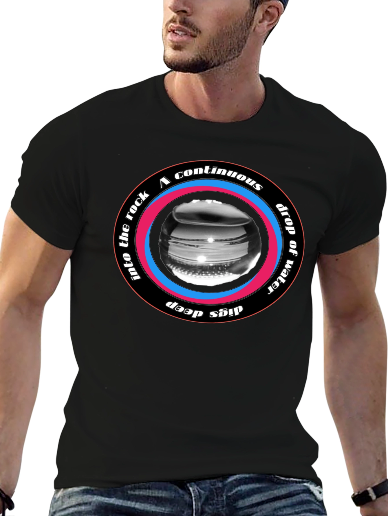 Continuous Drop Water Rock Deep T-Shirt