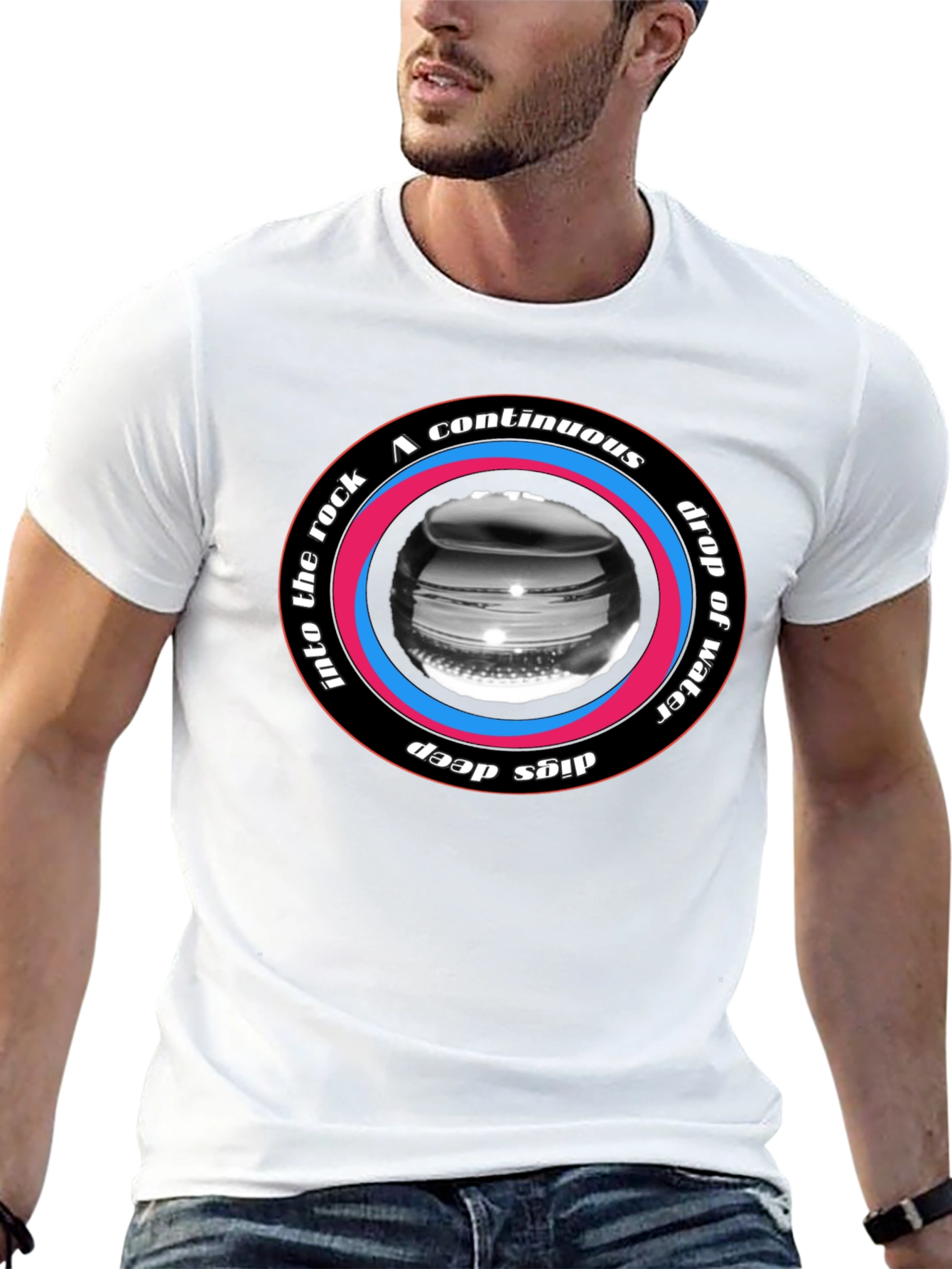 Continuous Drop Water Rock Deep T-Shirt