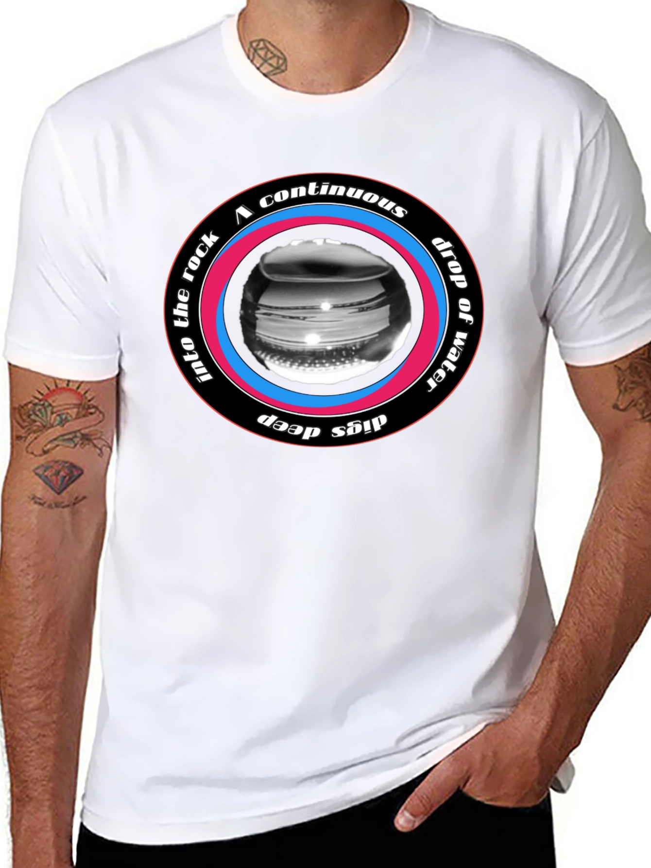Continuous Drop Water Rock Deep T-Shirt