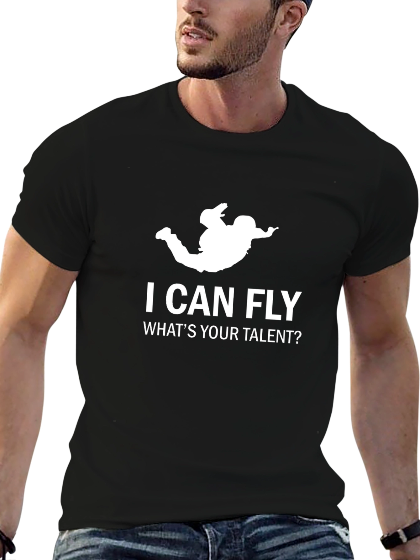 I Can Fly Whats Your Talent? Black T-Shirt