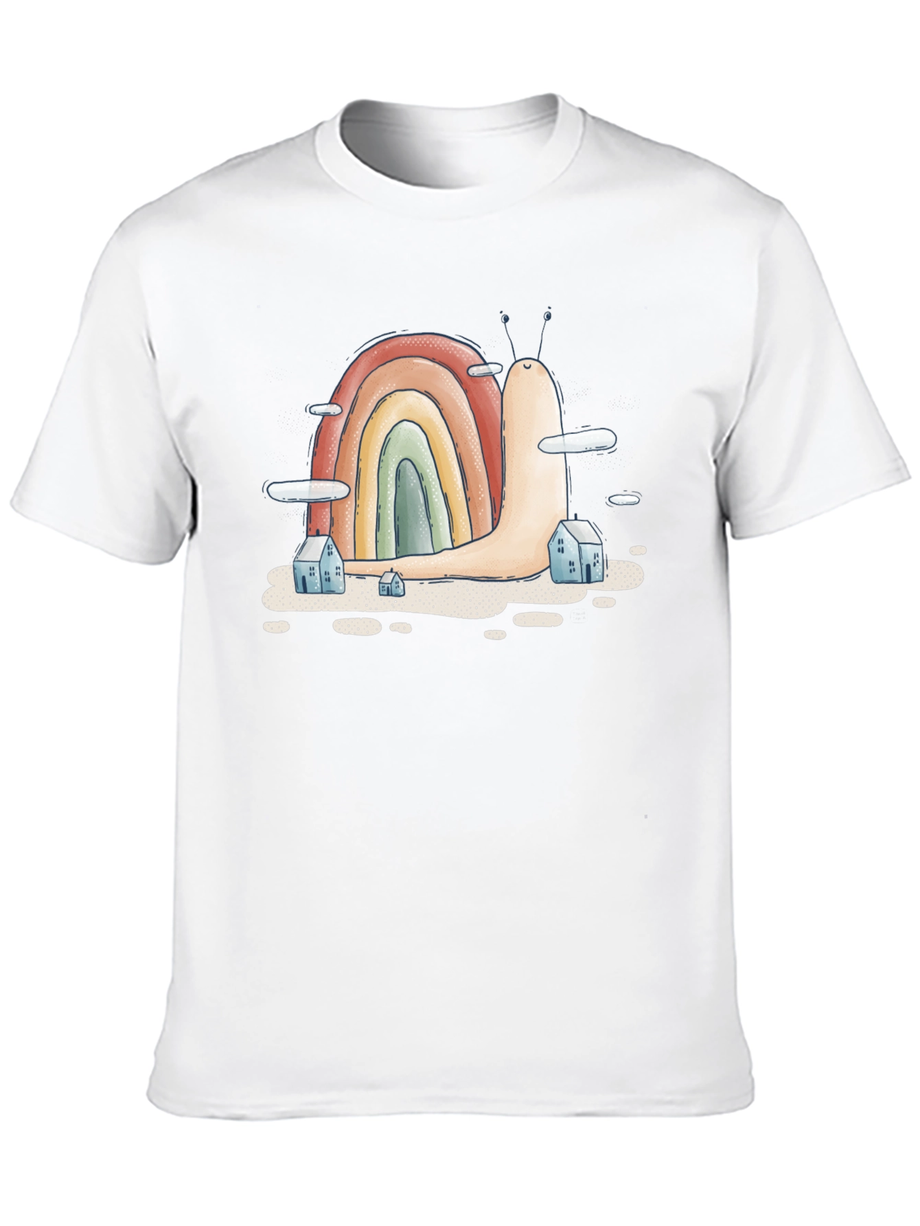 Rainbow Snail Graphic Tee - Unique Black T-Shirt