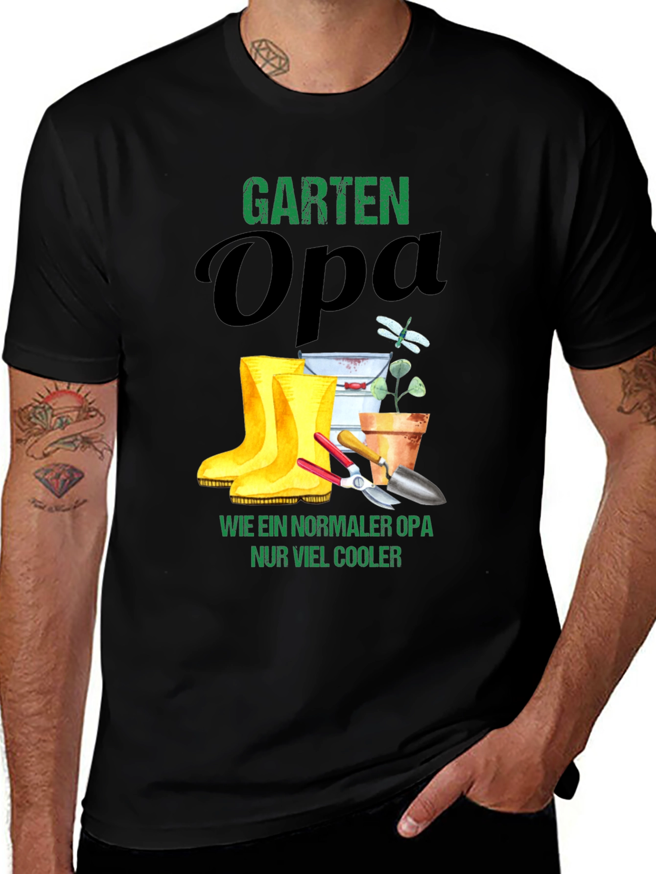 Garten Opa T-Shirt - Cool Gardener Grandfather Tee