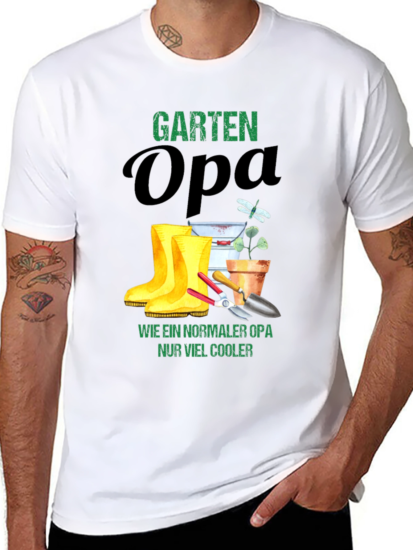 Garten Opa T-Shirt - Cool Gardener Grandfather Tee