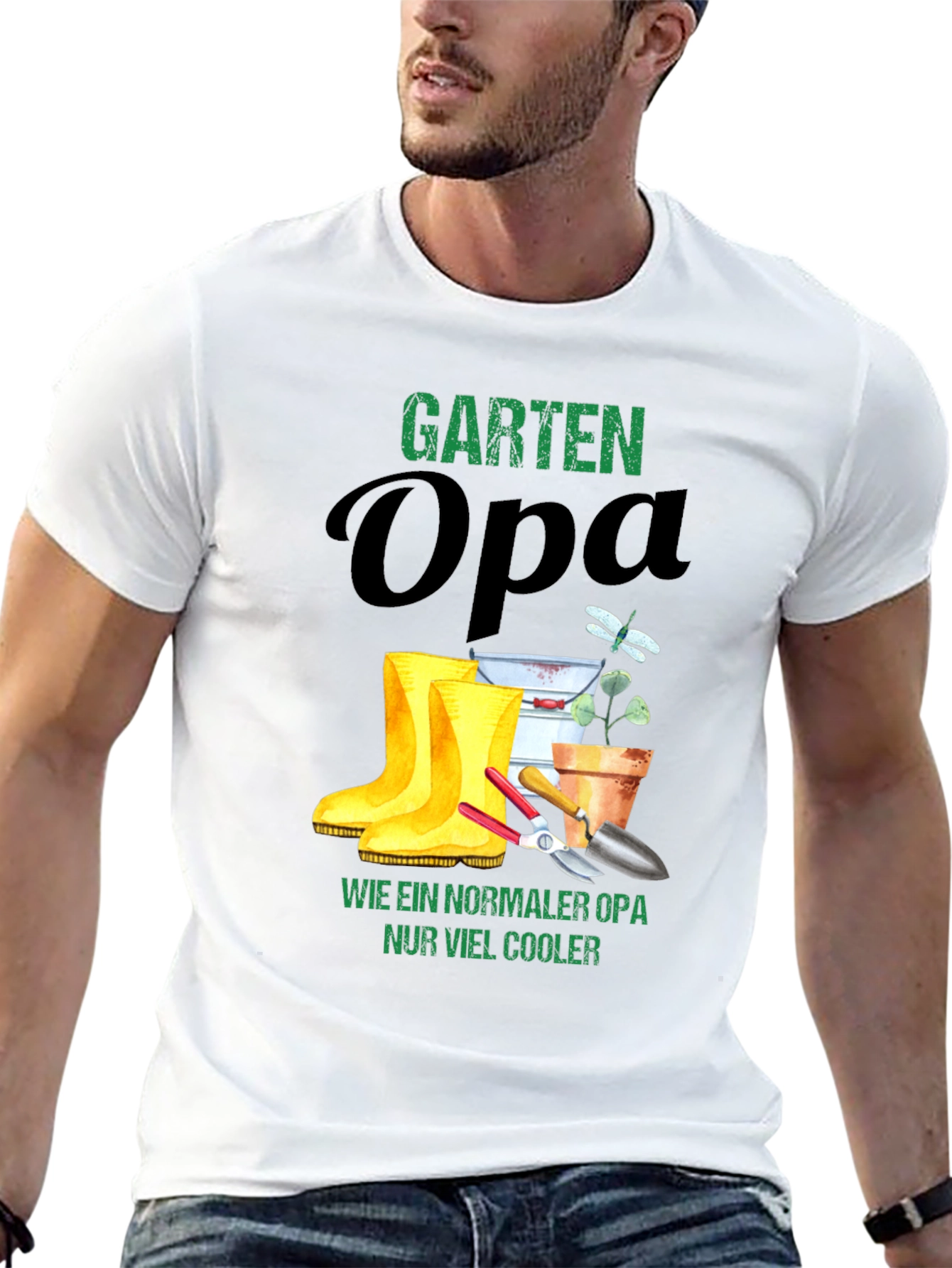 Garten Opa T-Shirt - Cool Gardener Grandfather Tee