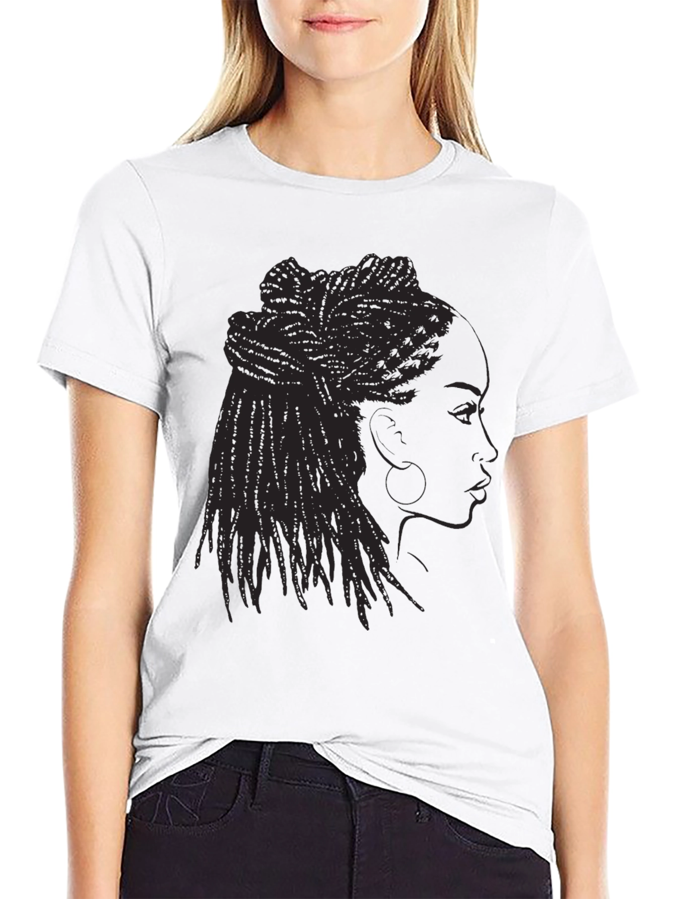 Black Woman Dreadlocks T-Shirt - Graphic Tee