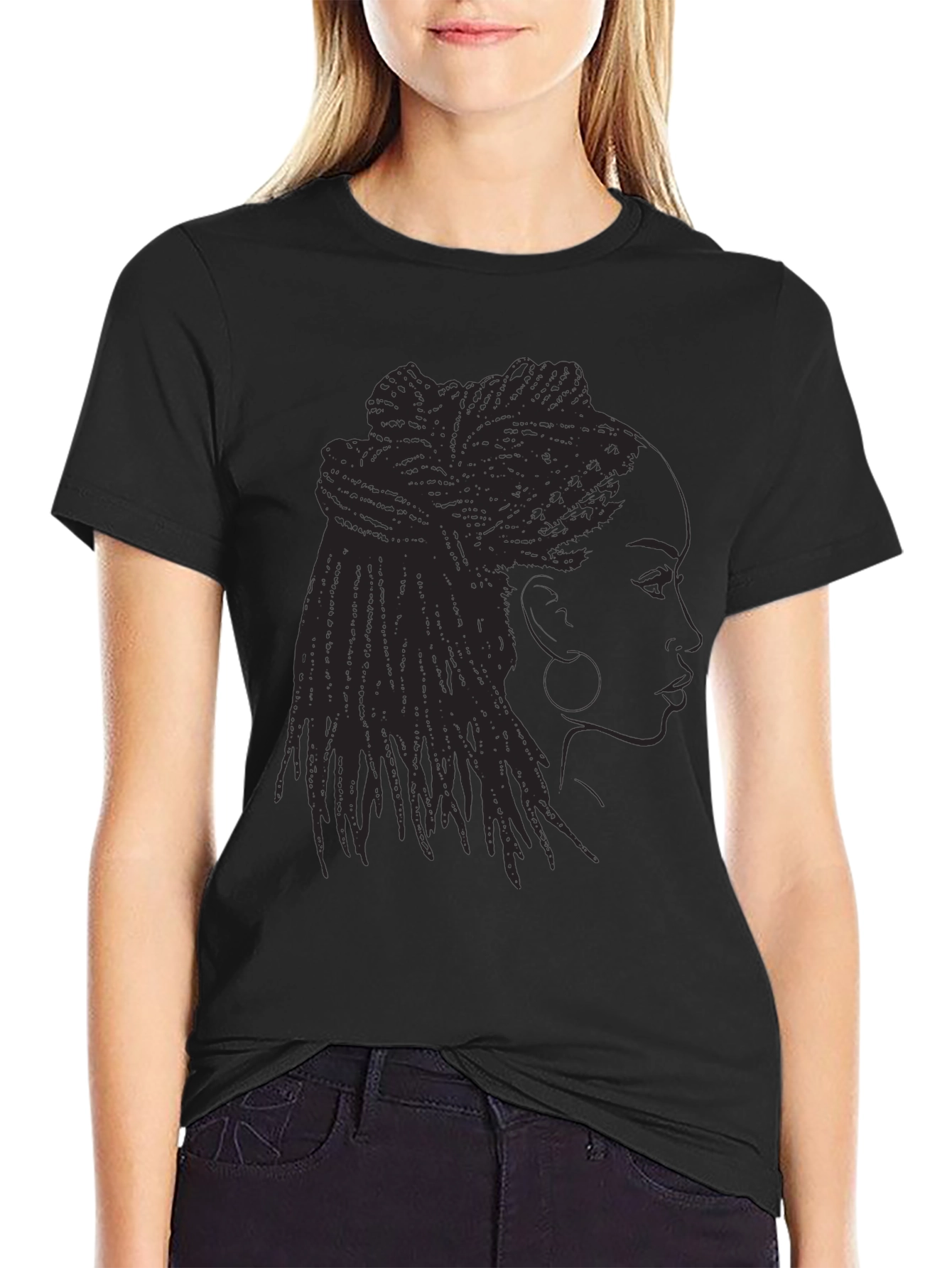 Black Woman Dreadlocks T-Shirt - Graphic Tee