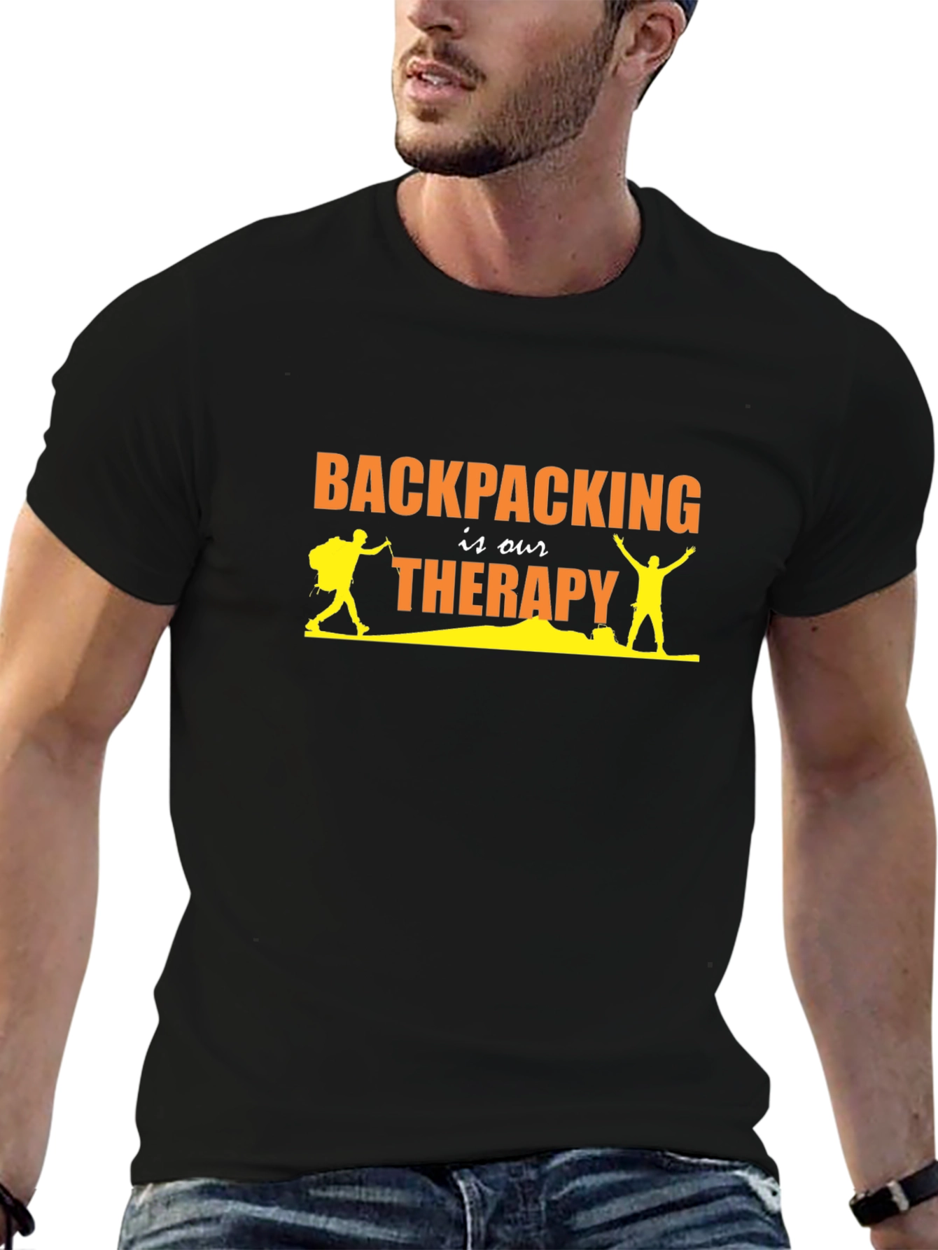 Backpacking is Our Therapy Graphic T-Shirt