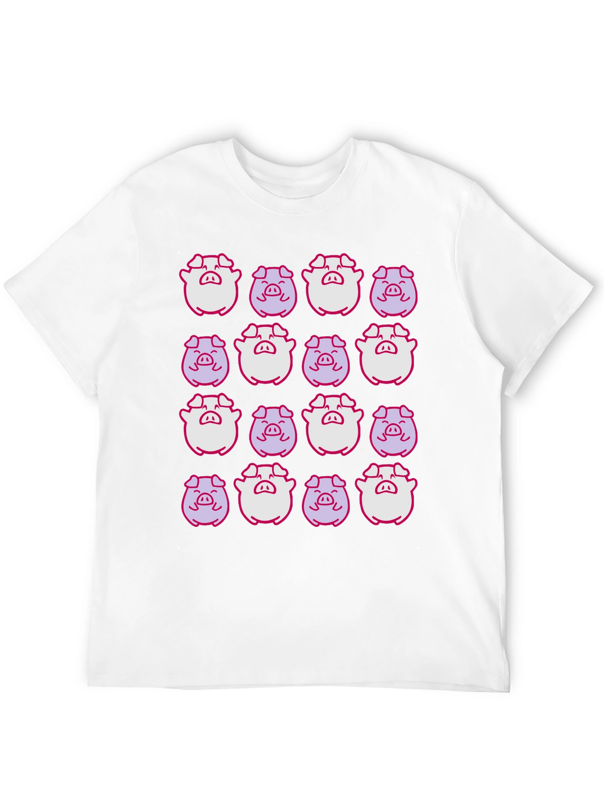 Pig Pattern Black T-Shirt