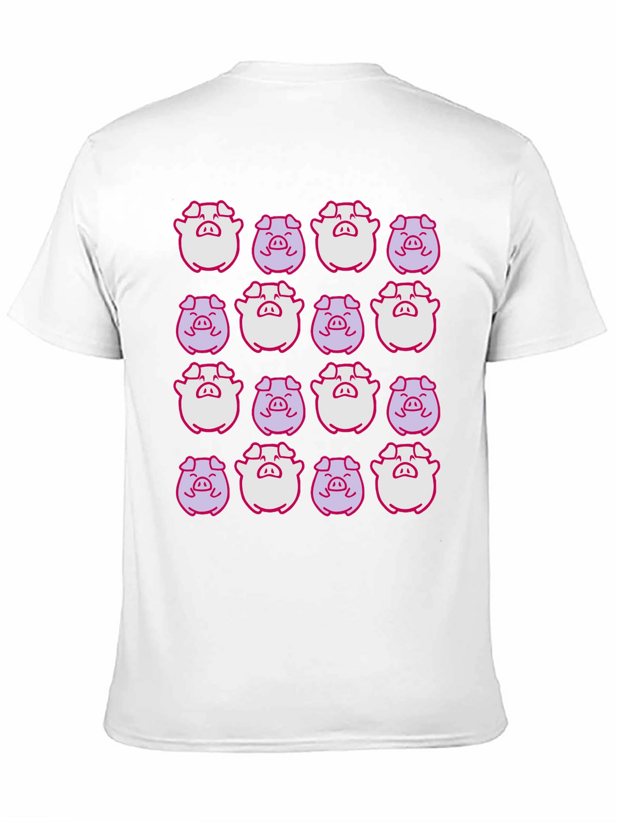 Pig Pattern Black T-Shirt