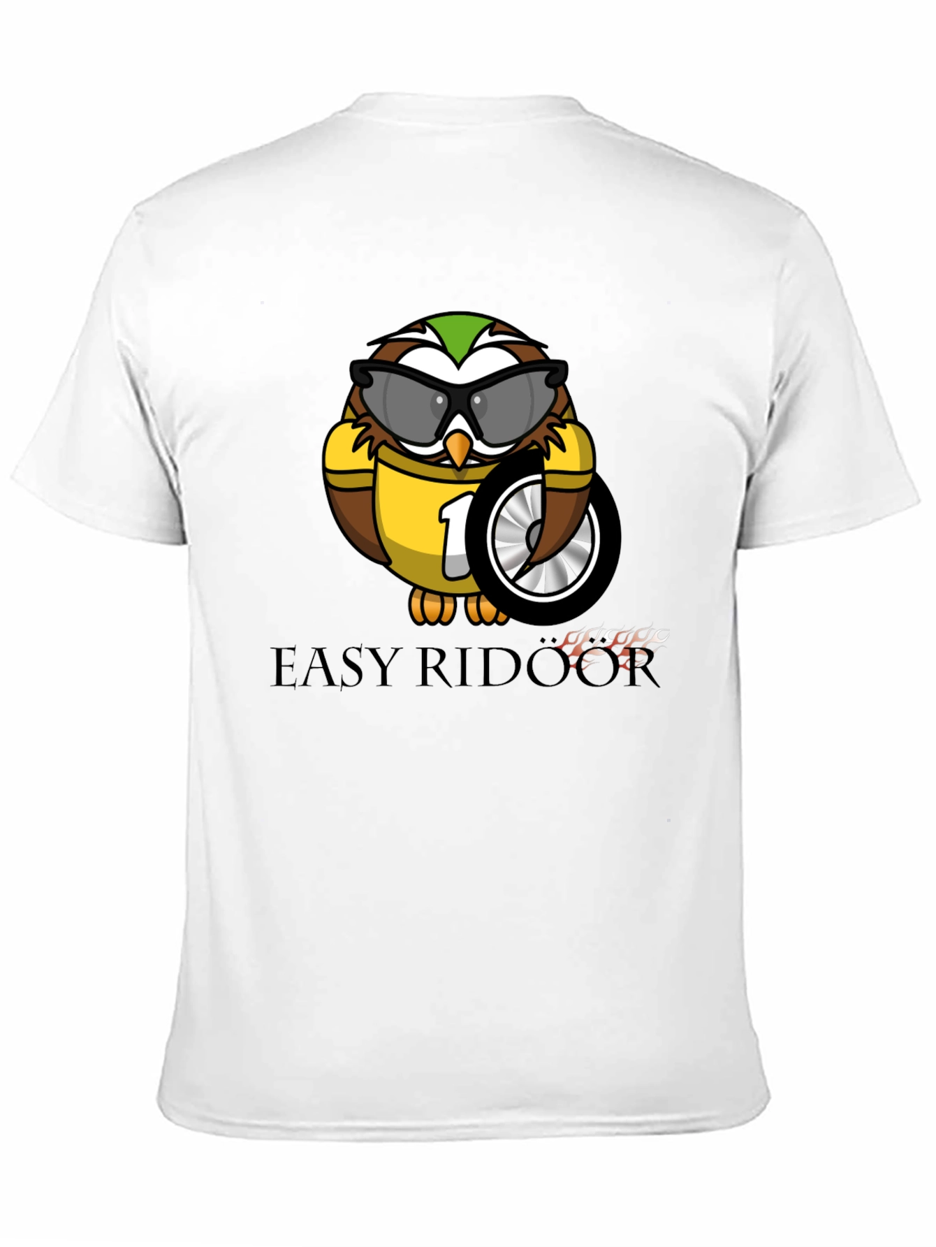 Easy Rider Owl T-Shirt - Black Graphic Tee