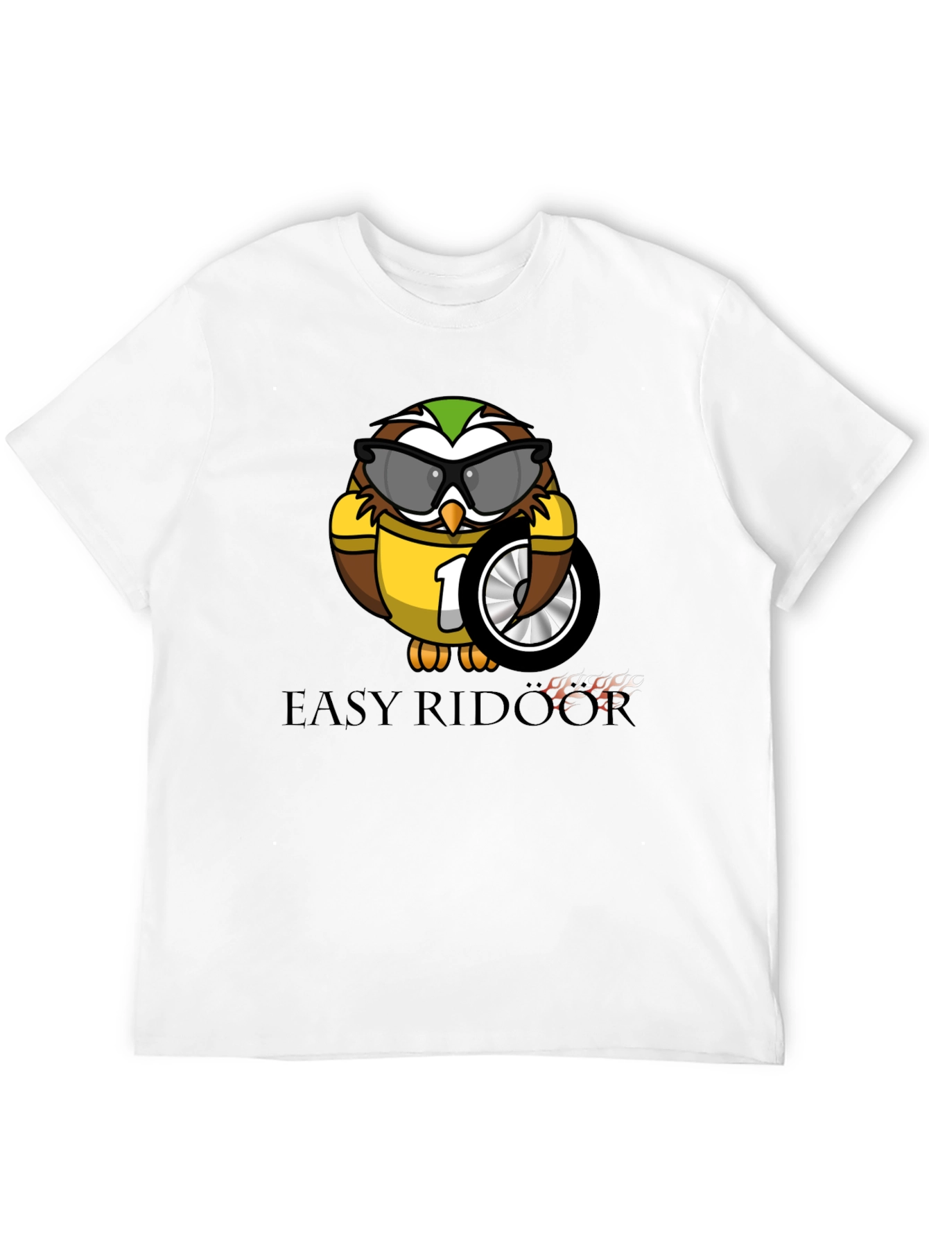 Easy Rider Owl T-Shirt - Black Graphic Tee