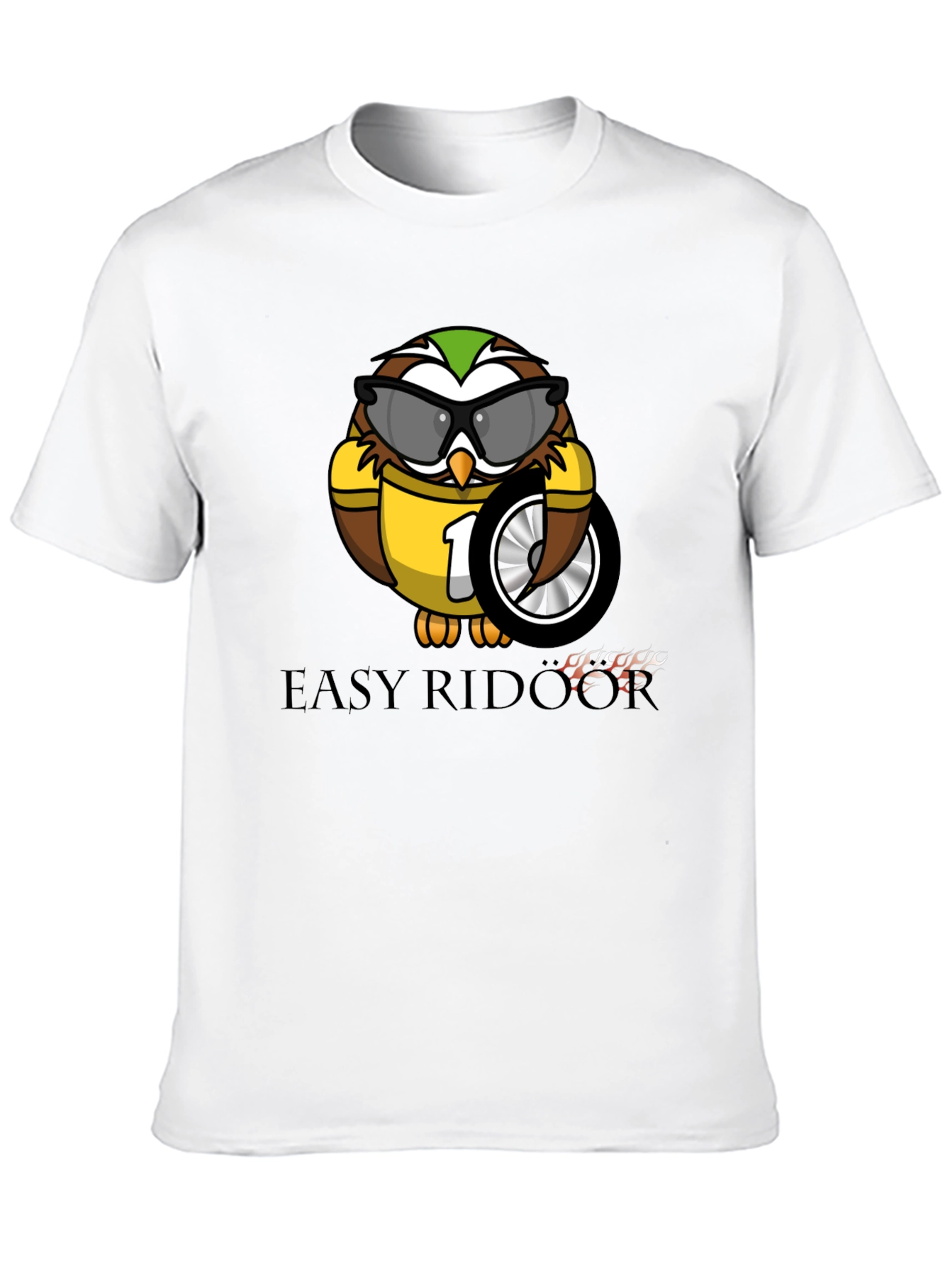Easy Rider Owl T-Shirt - Black Graphic Tee