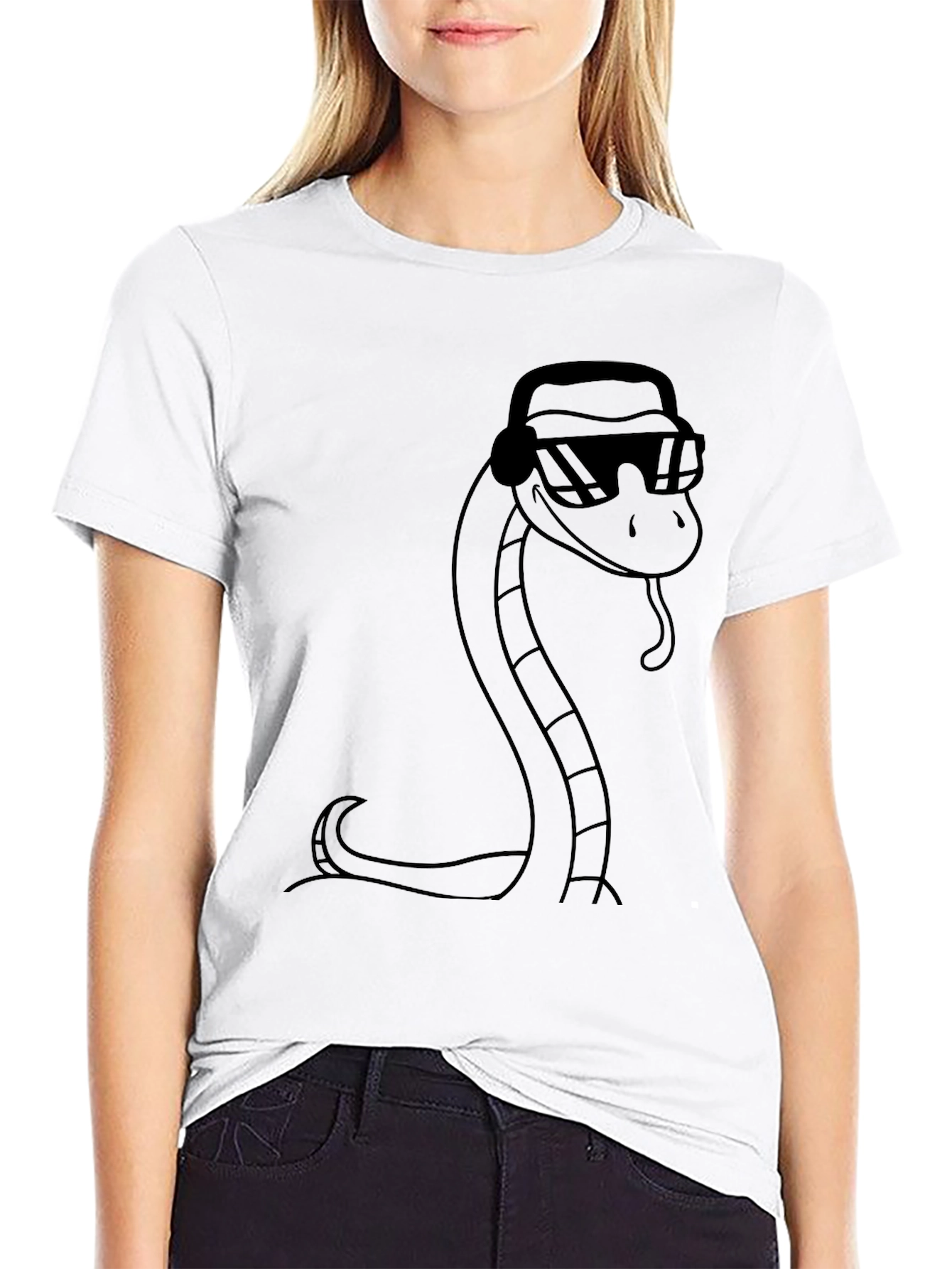 Cool Snake Tee: Shades & Tunes