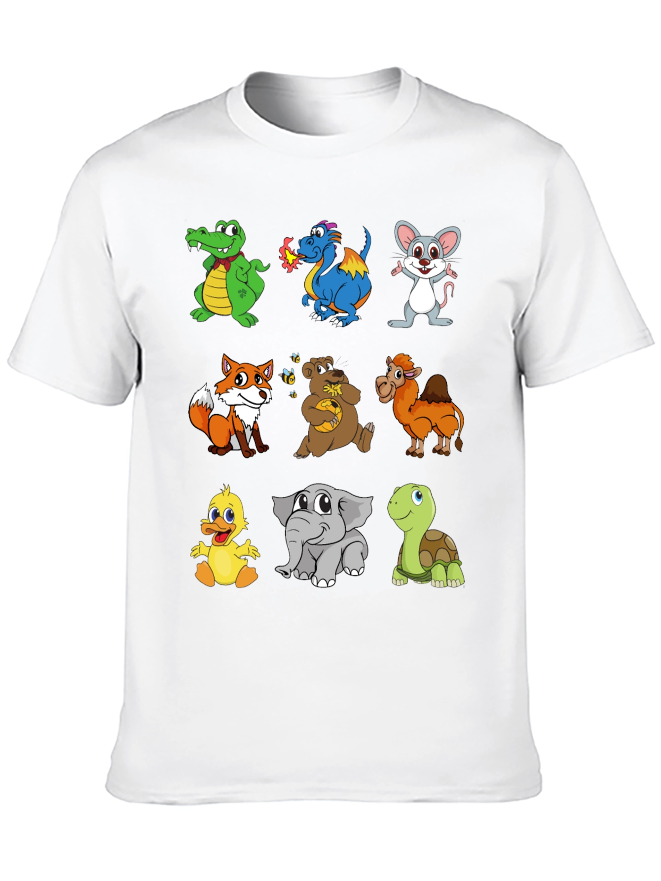 Cartoon Animals T-Shirt: Fun & Whimsical Design