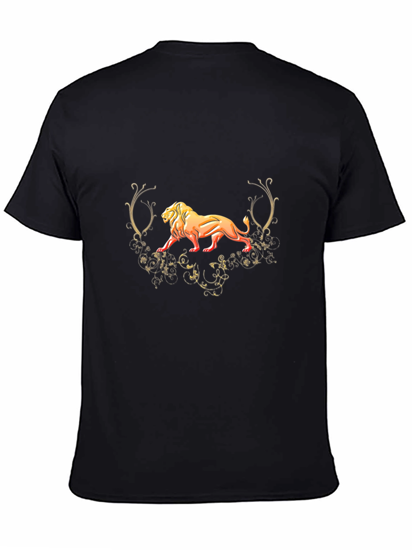 Lion Graphic Black T-Shirt - Fierce Style