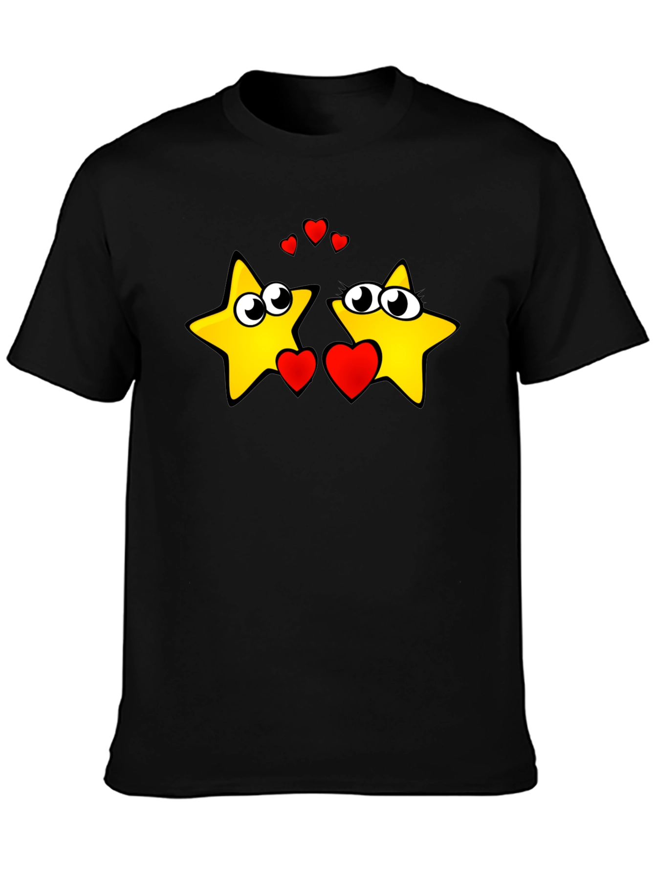 Starry Love Graphic Tee - Black