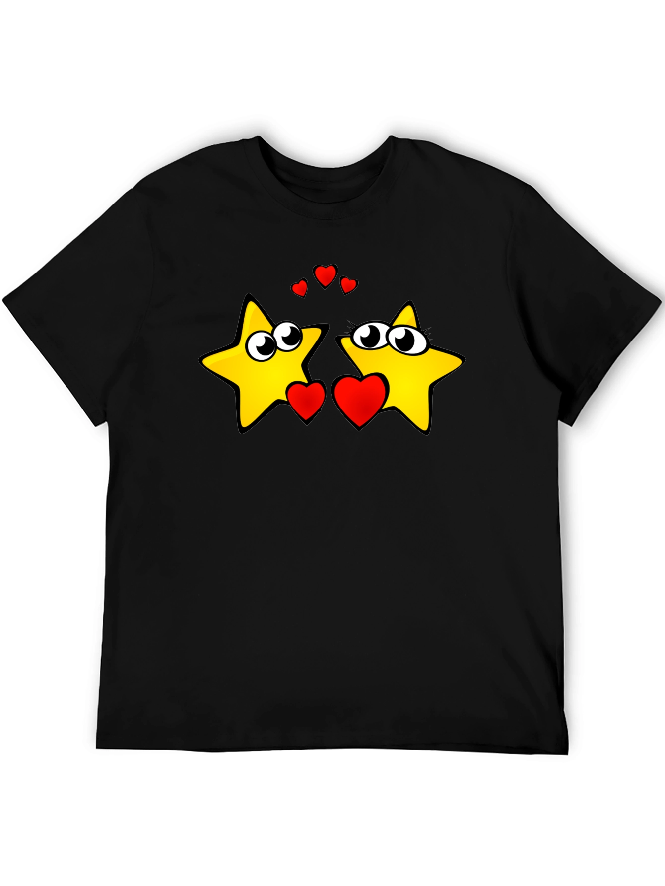 Starry Love Graphic Tee - Black