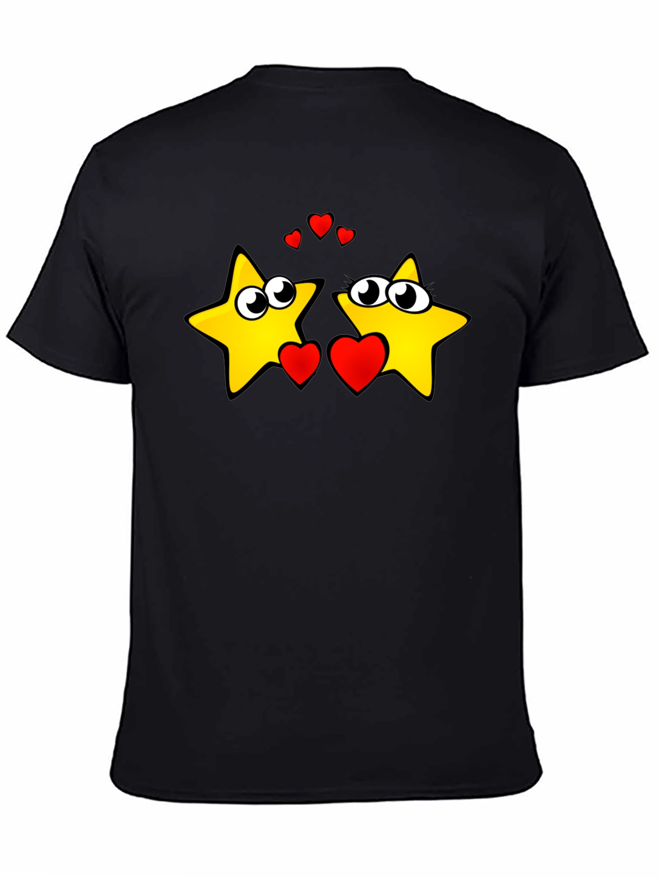 Starry Love Graphic Tee - Black