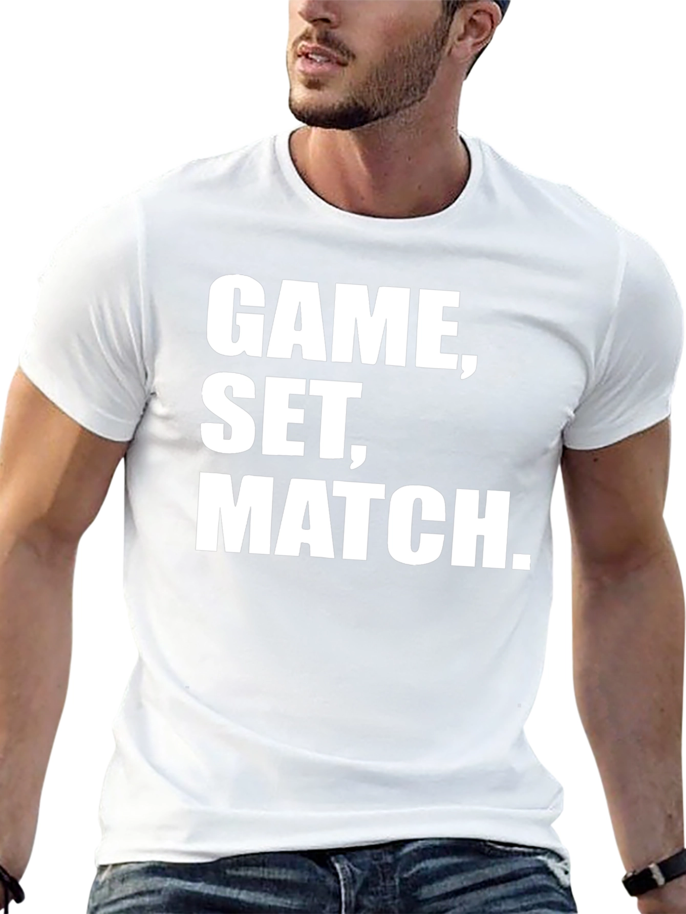 Game Set Match Black T-Shirt