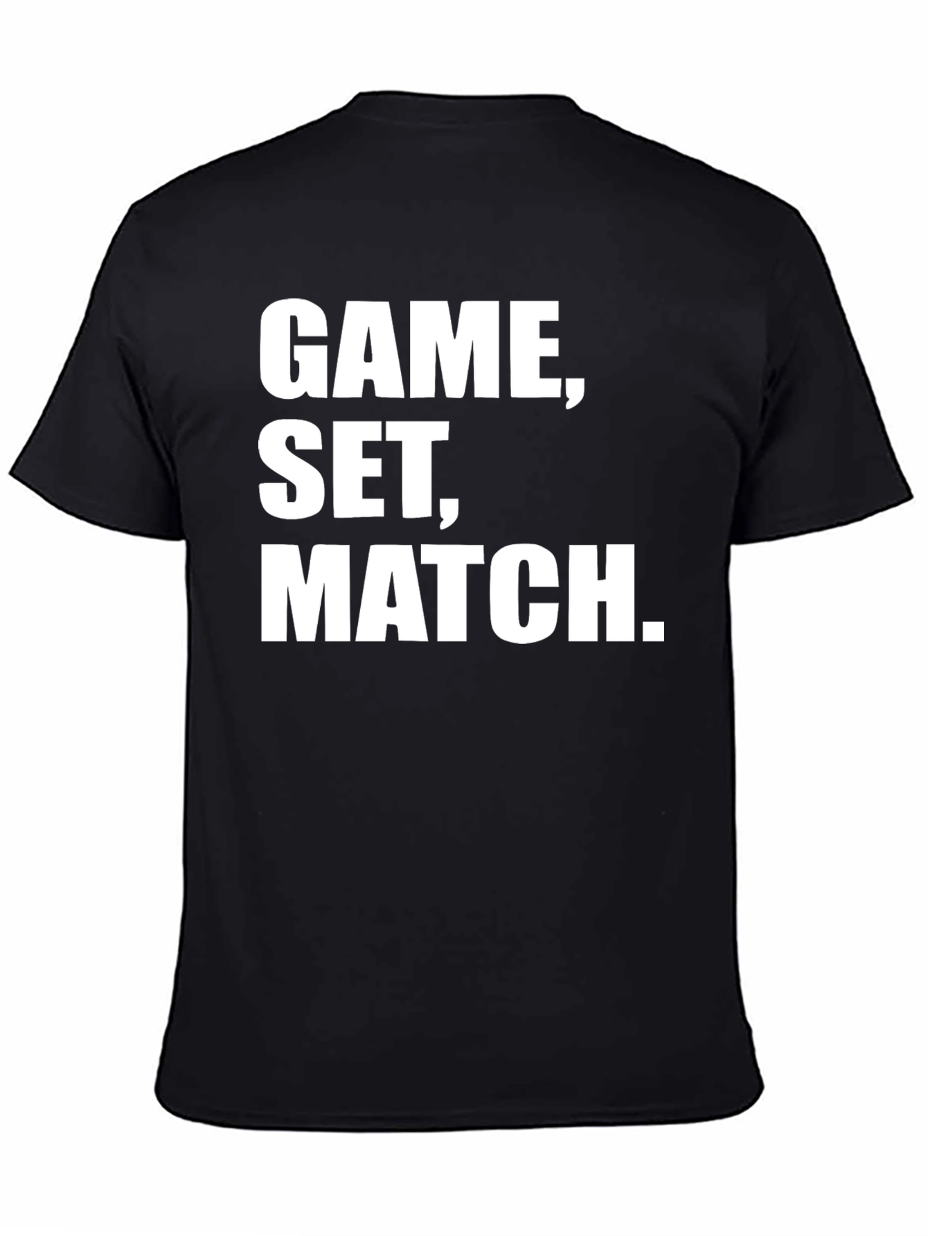 Game Set Match Black T-Shirt