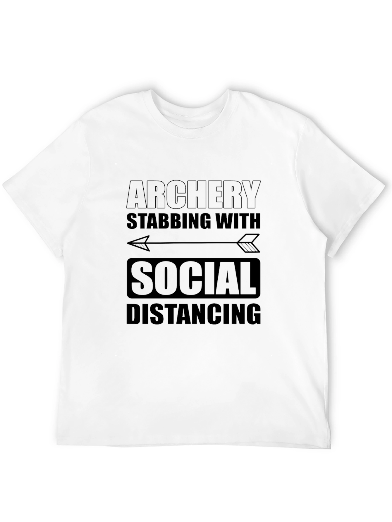 Archery Social Distancing Mens Black T-Shirt