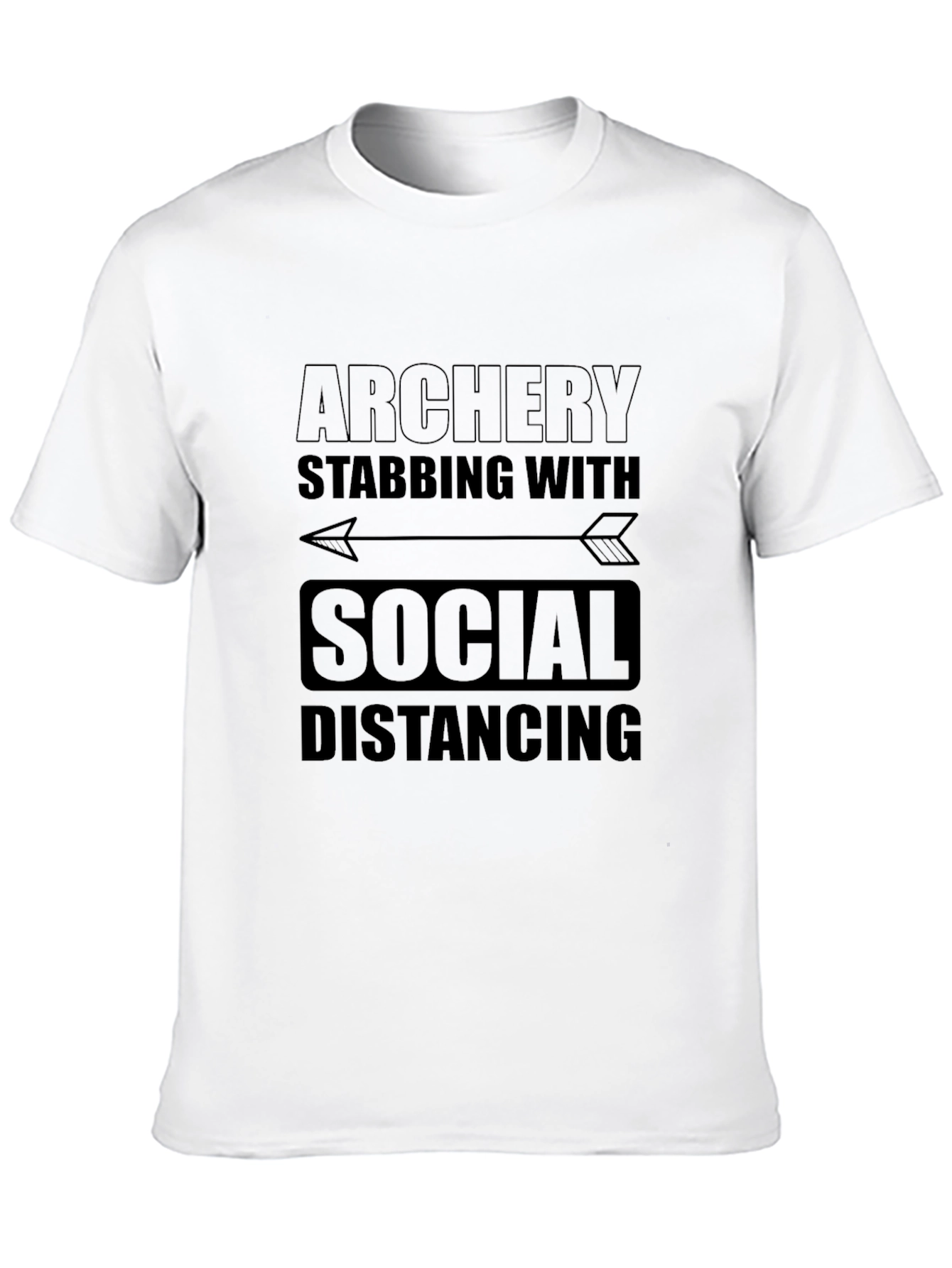 Archery Social Distancing Mens Black T-Shirt