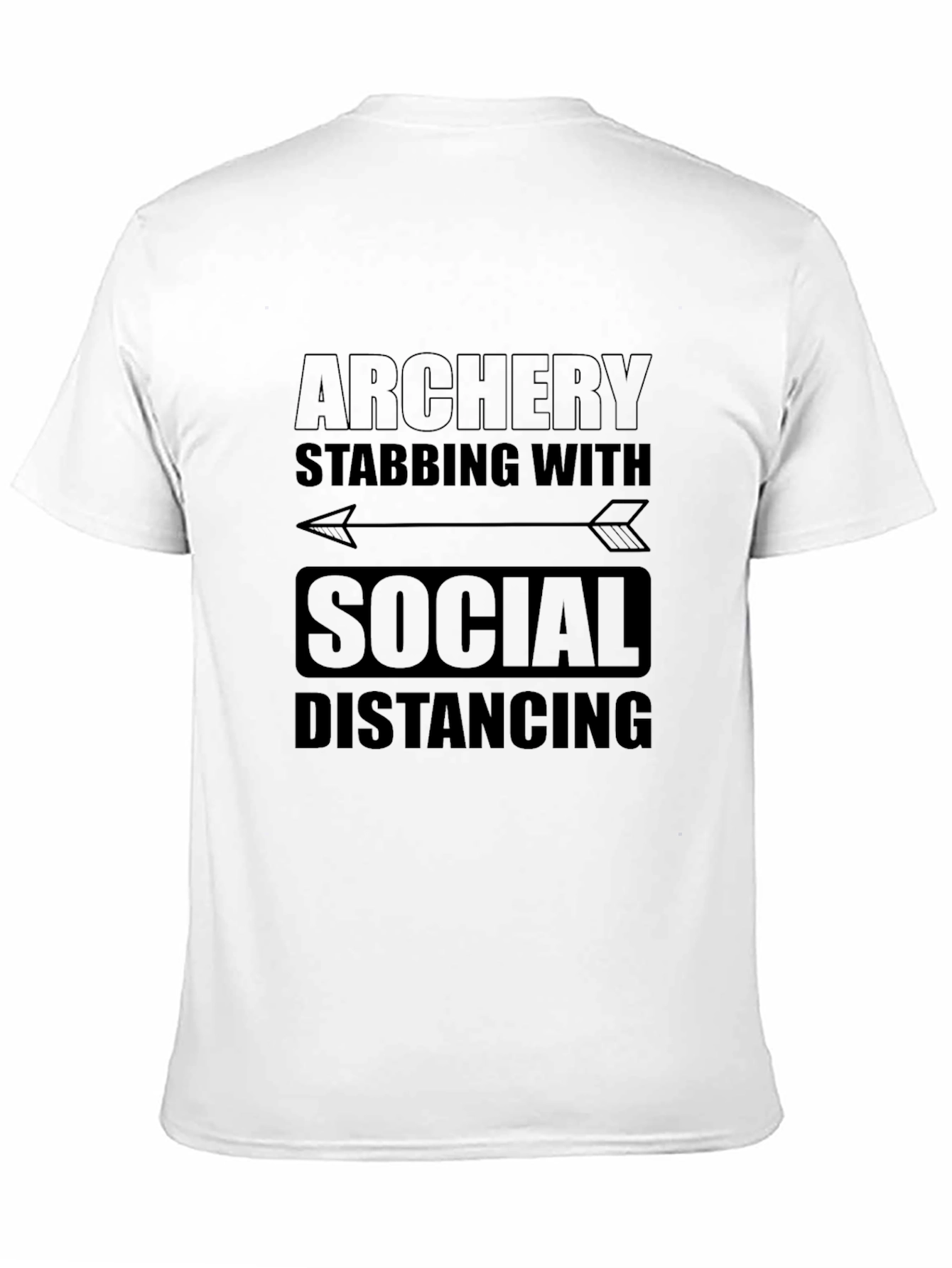 Archery Social Distancing Mens Black T-Shirt