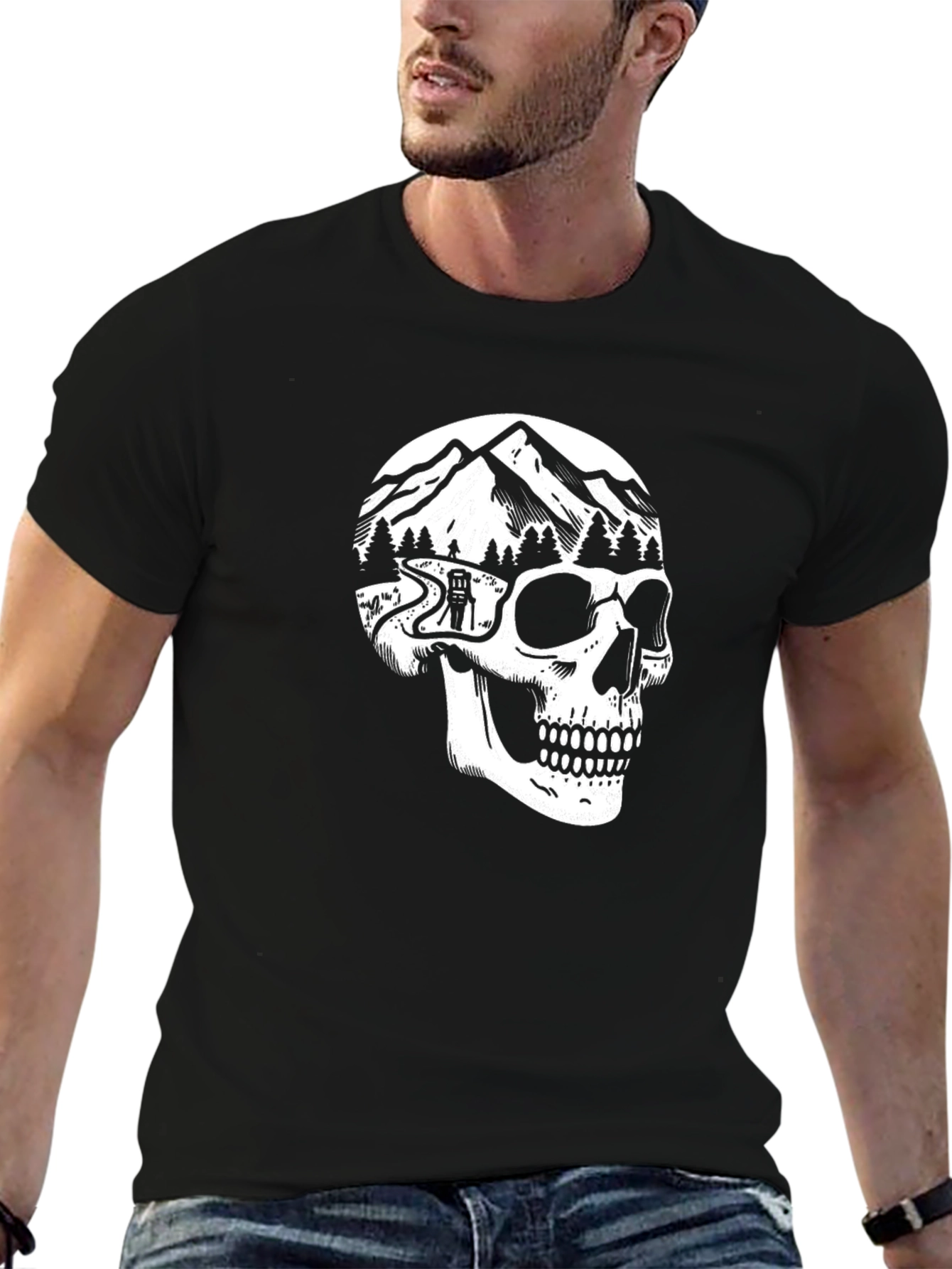 Skull Mountain Black T-Shirt