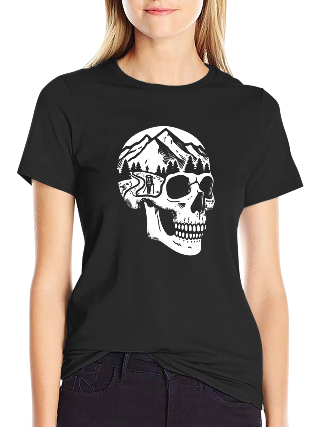 Skull Mountain Black T-Shirt