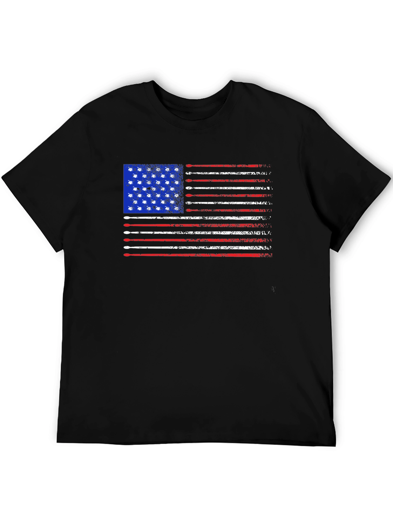 Patriotic Drum Sticks American Flag Tee