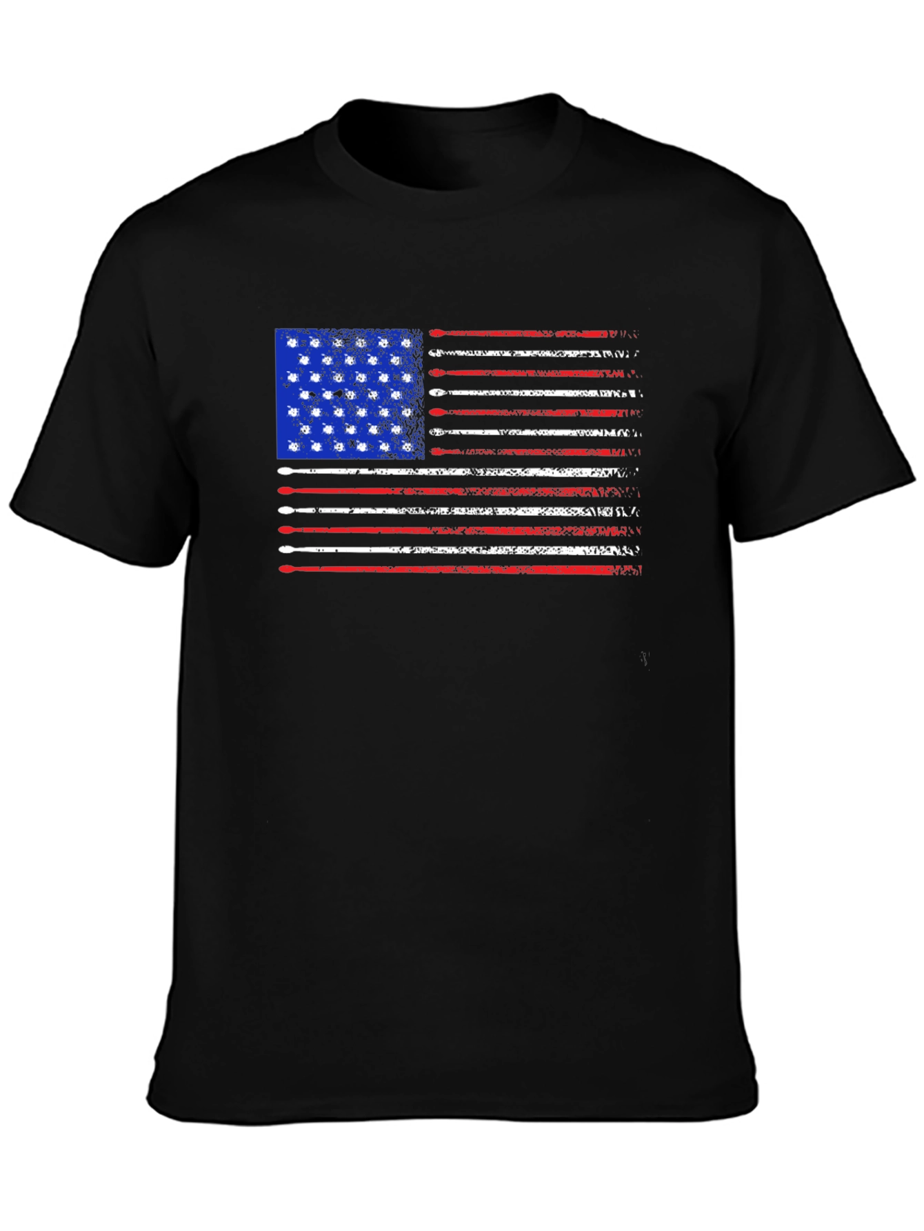 Patriotic Drum Sticks American Flag Tee