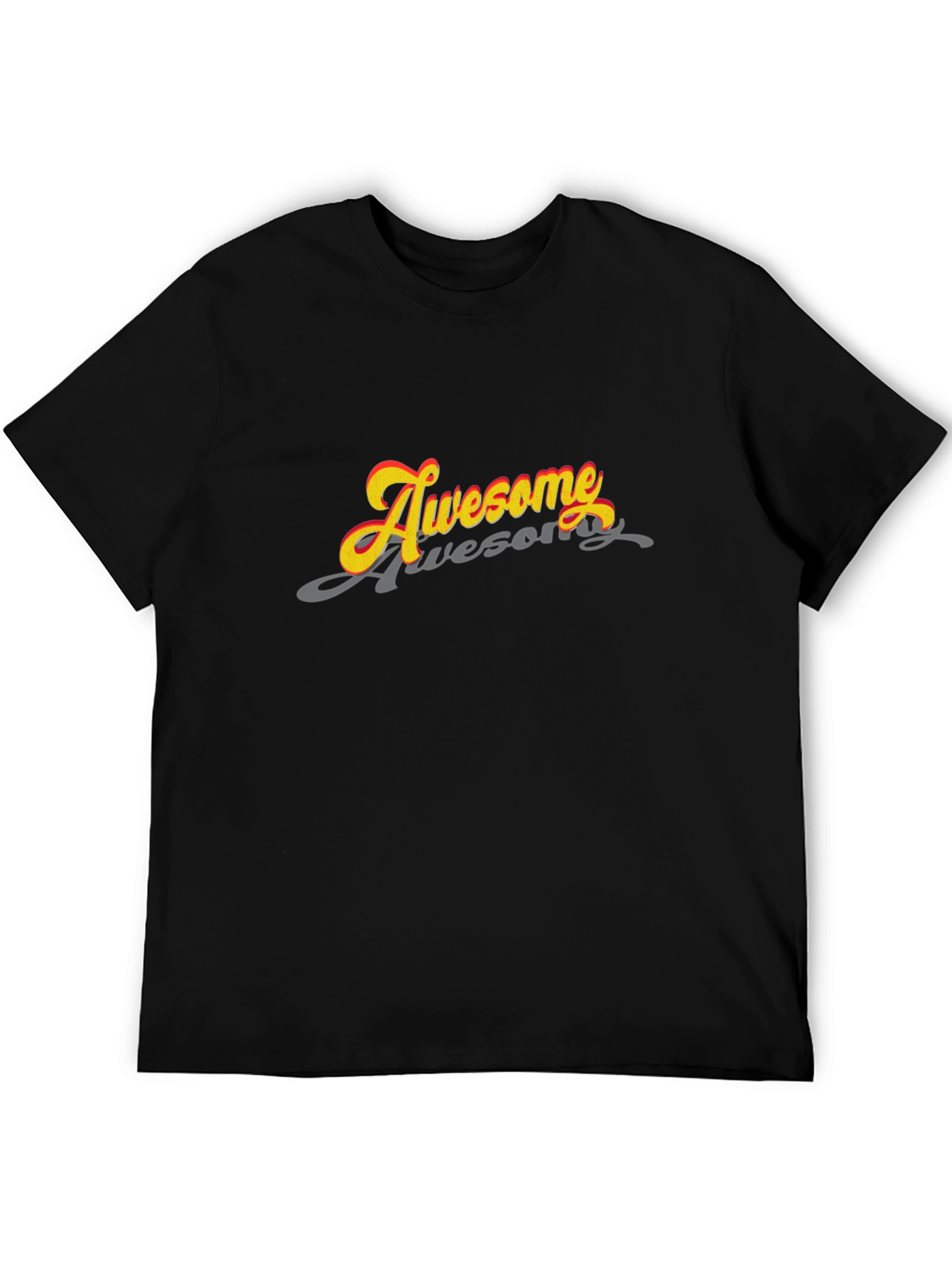 Awesome Graphic Tee - Black Cotton T-Shirt